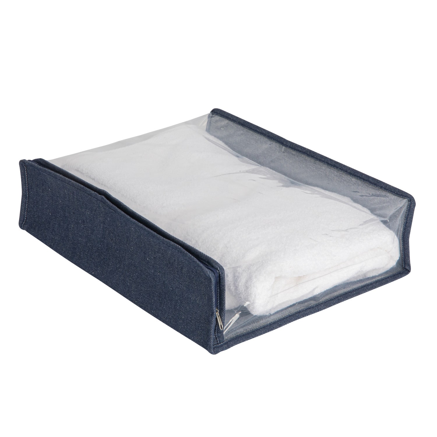 Household Essentials 16" Denim Blue Under the Bed Zippered Sweater Storage Bag, 3ct.