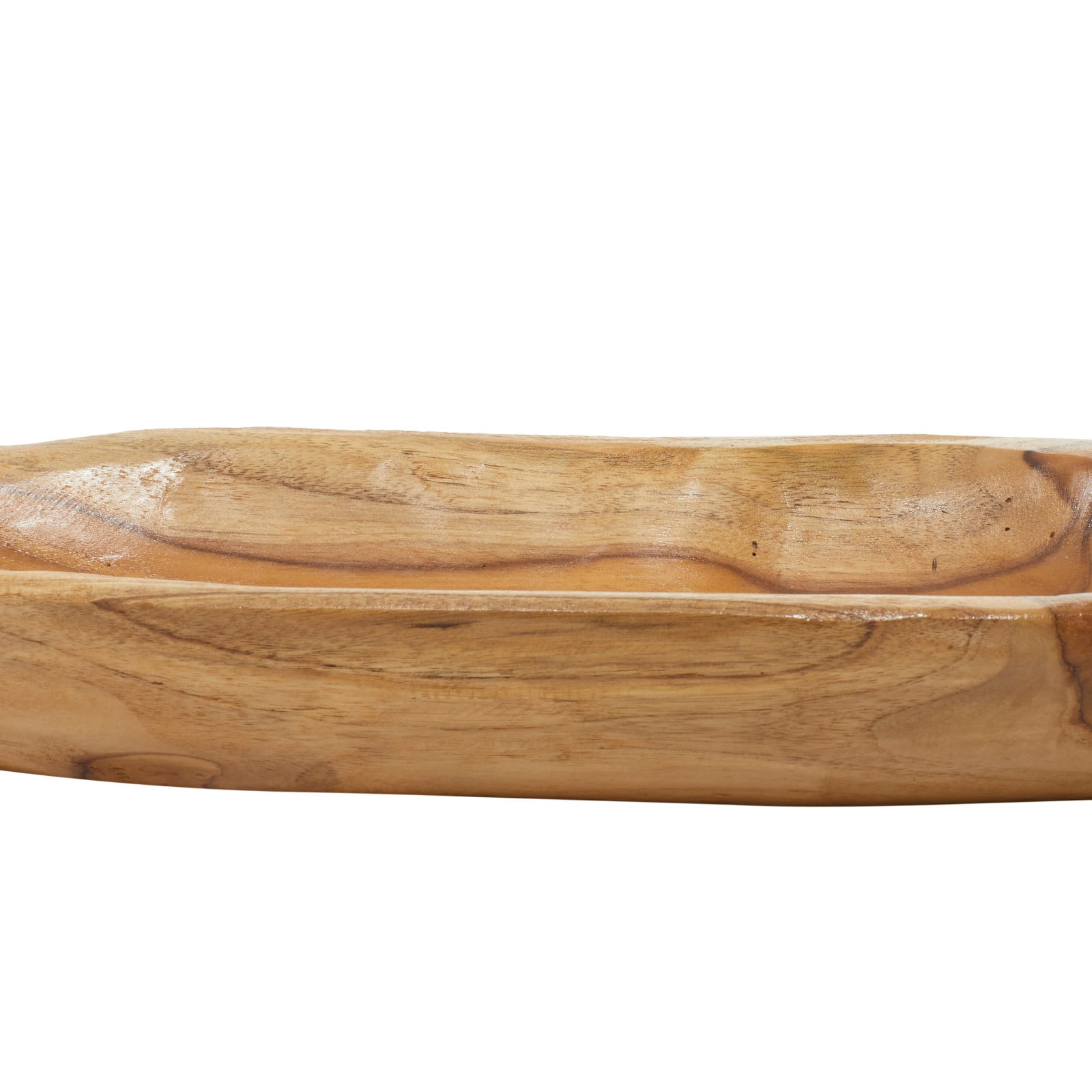 Brown Teak Wood Rustic Tray
