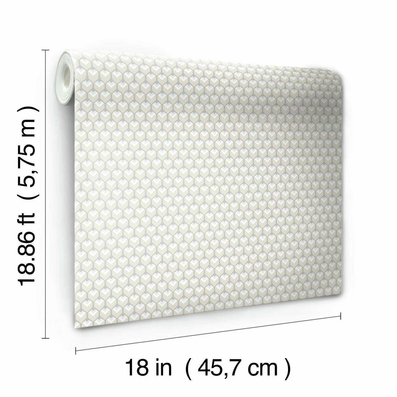 RoomMates 3D Petite Hexagons Peel & Stick Wallpaper