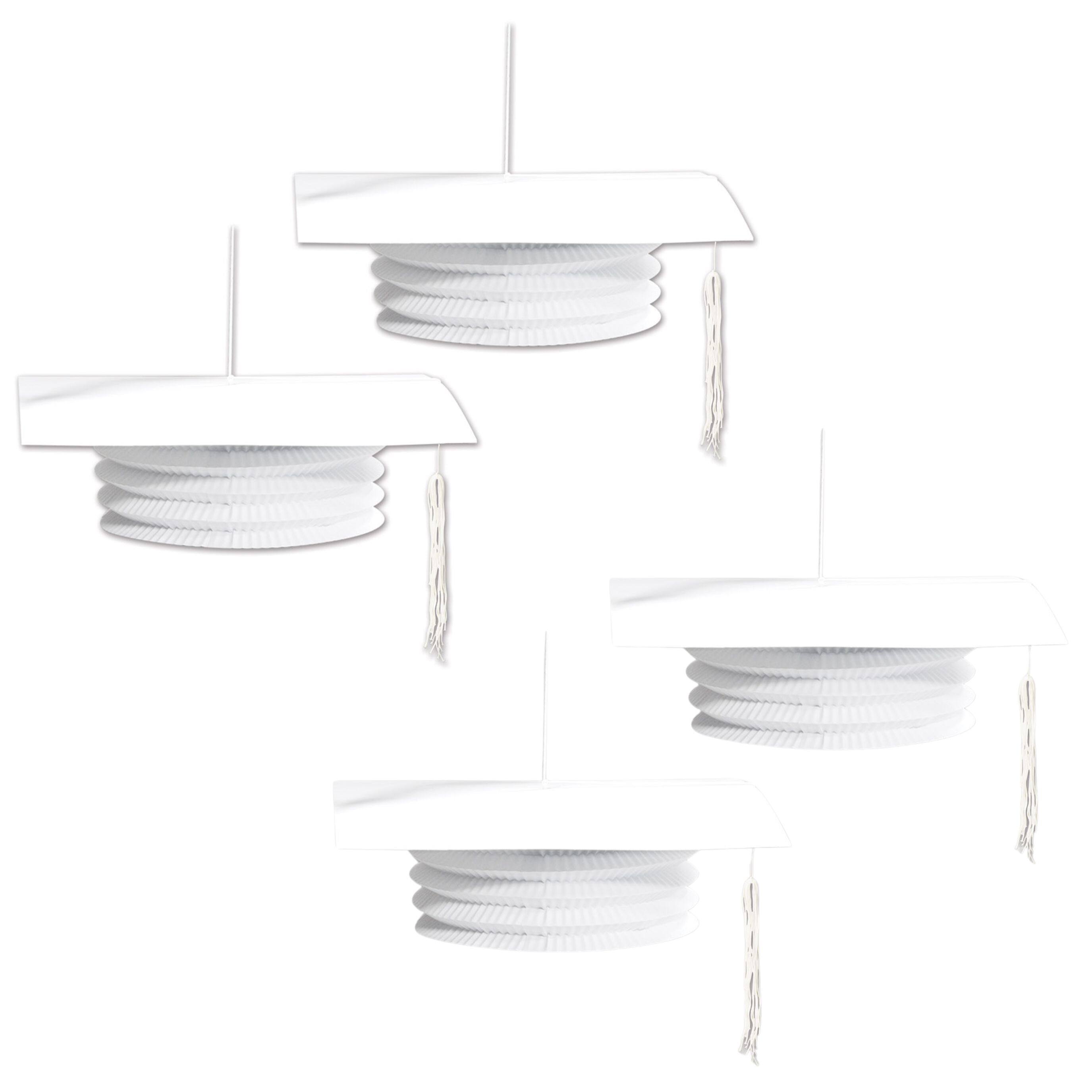 Beistle 9" White Grad Cap Paper Lanterns, 4ct. | Michaels®