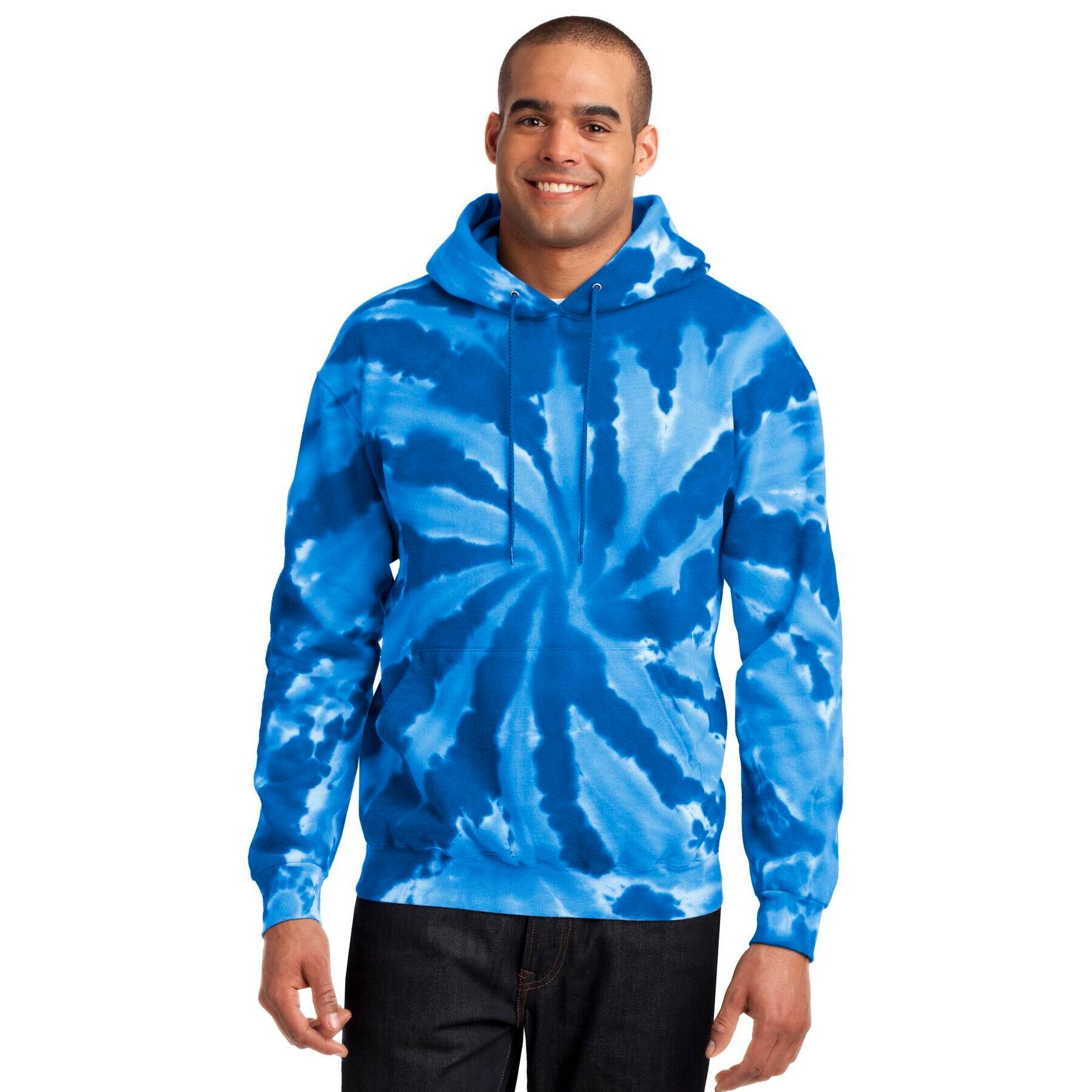 Port & Company® Tie-Dye Pullover Hooded Adult Sweatshirt