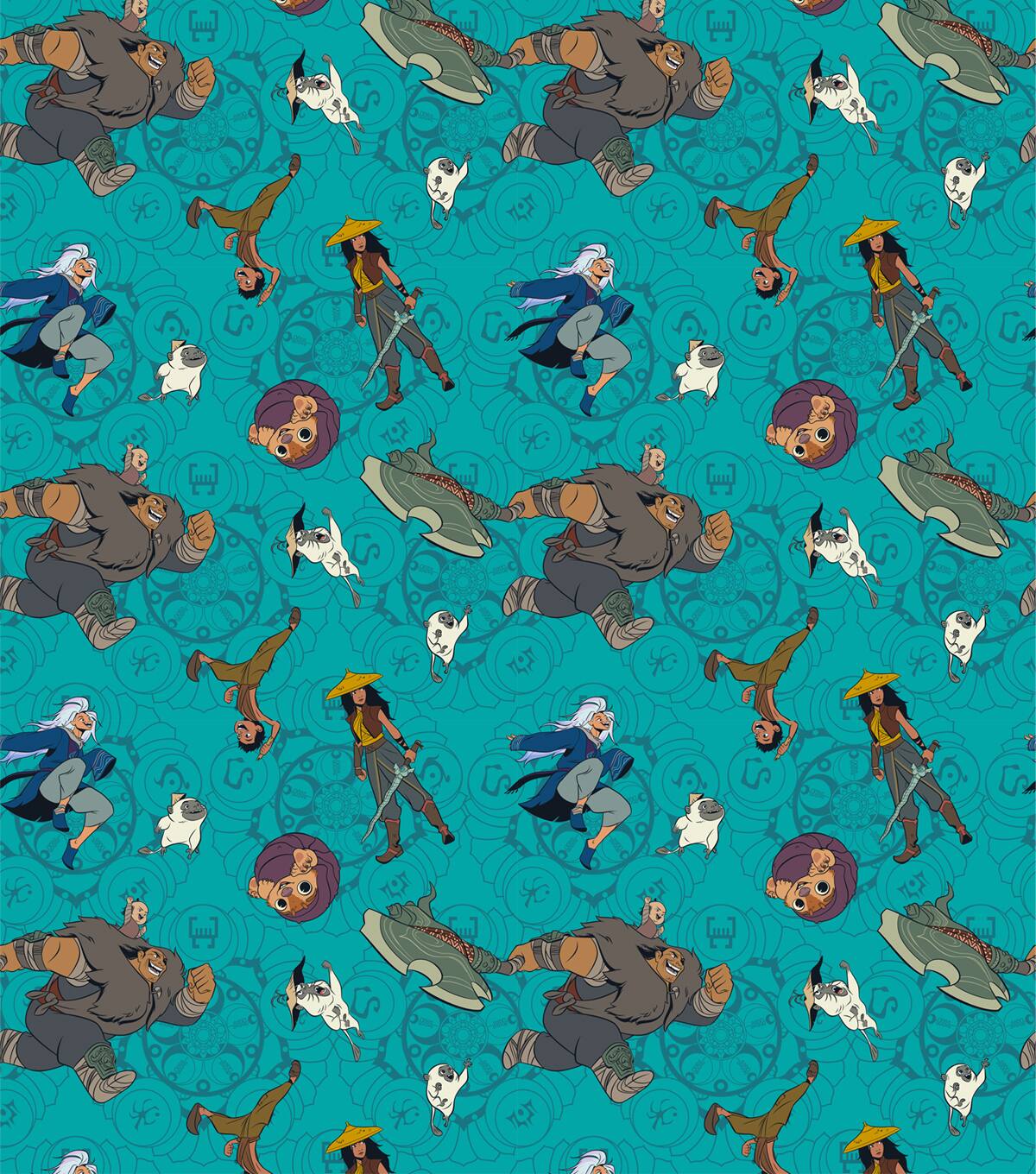 Disney® Raya and the Last Dragon Packed Cotton Fabric