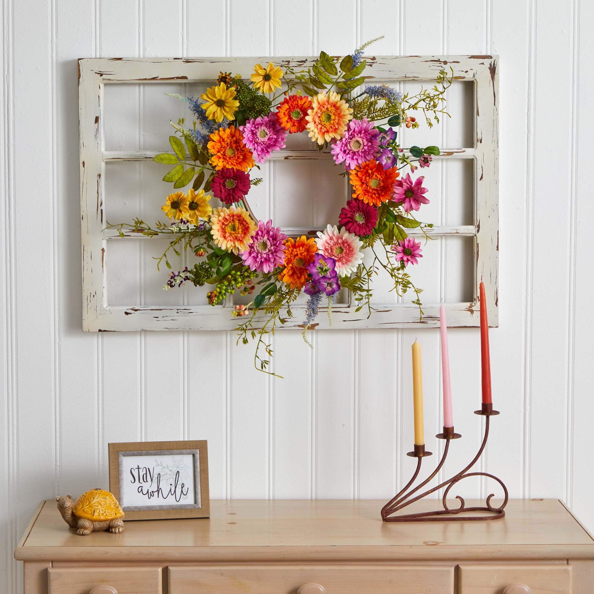26” African Sunflower Wreath