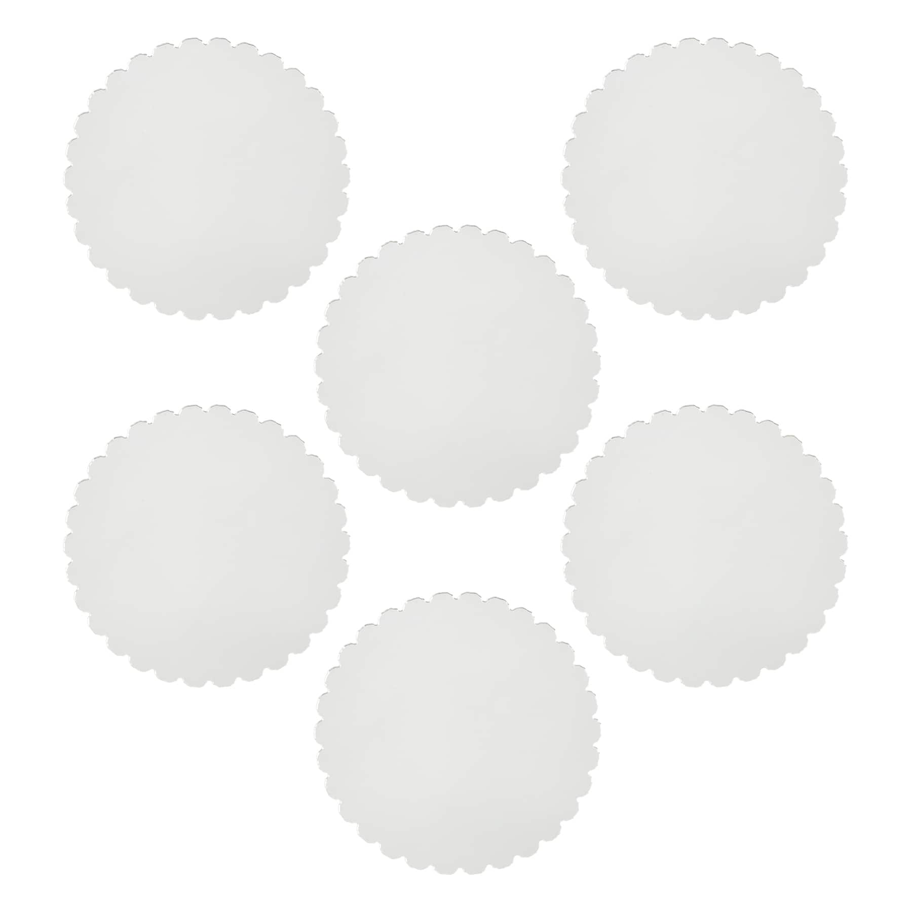 4" Scalloped Acrylic Blanks, 6ct. by Make Market®