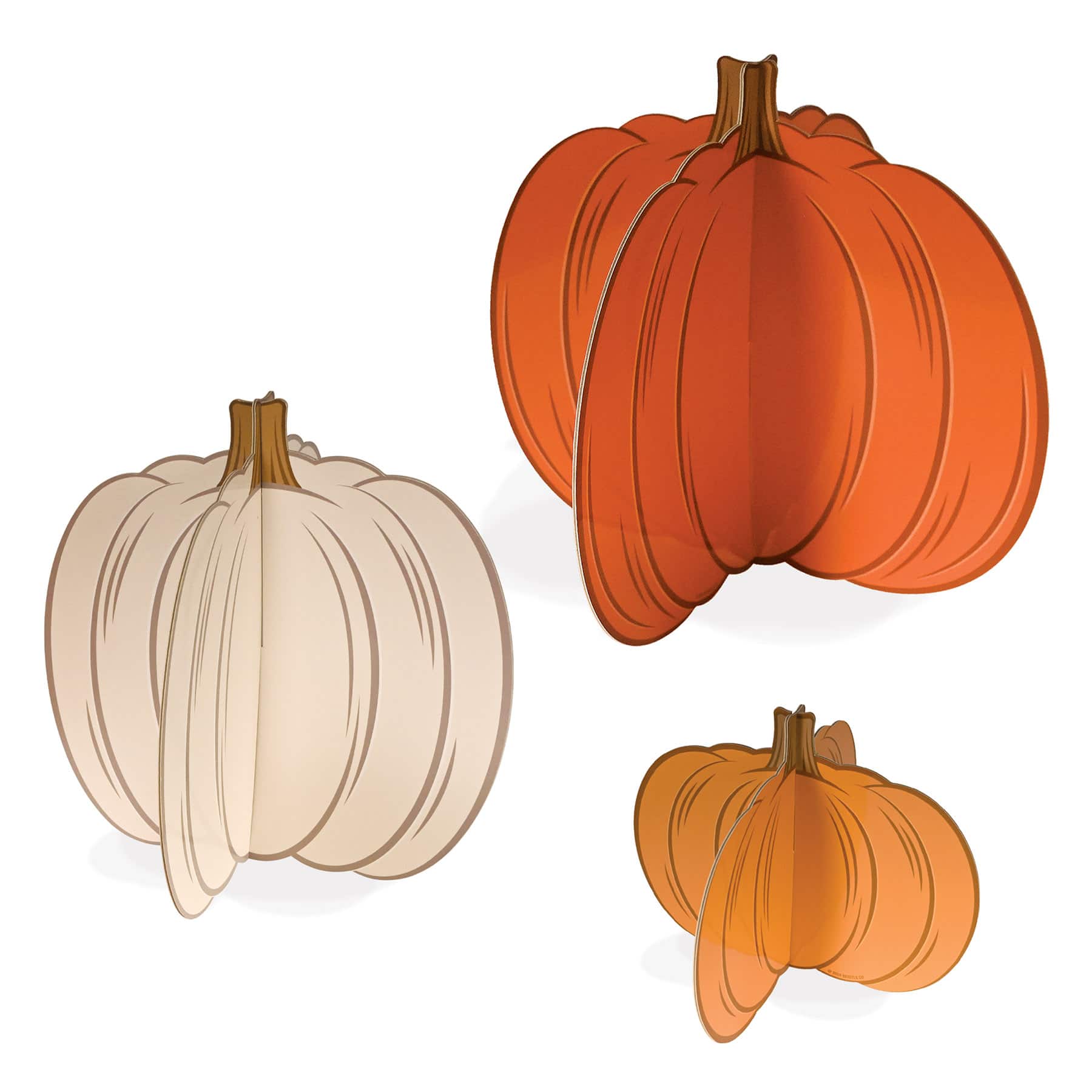 Beistle 3D Pumpkin Centerpieces, 3ct.