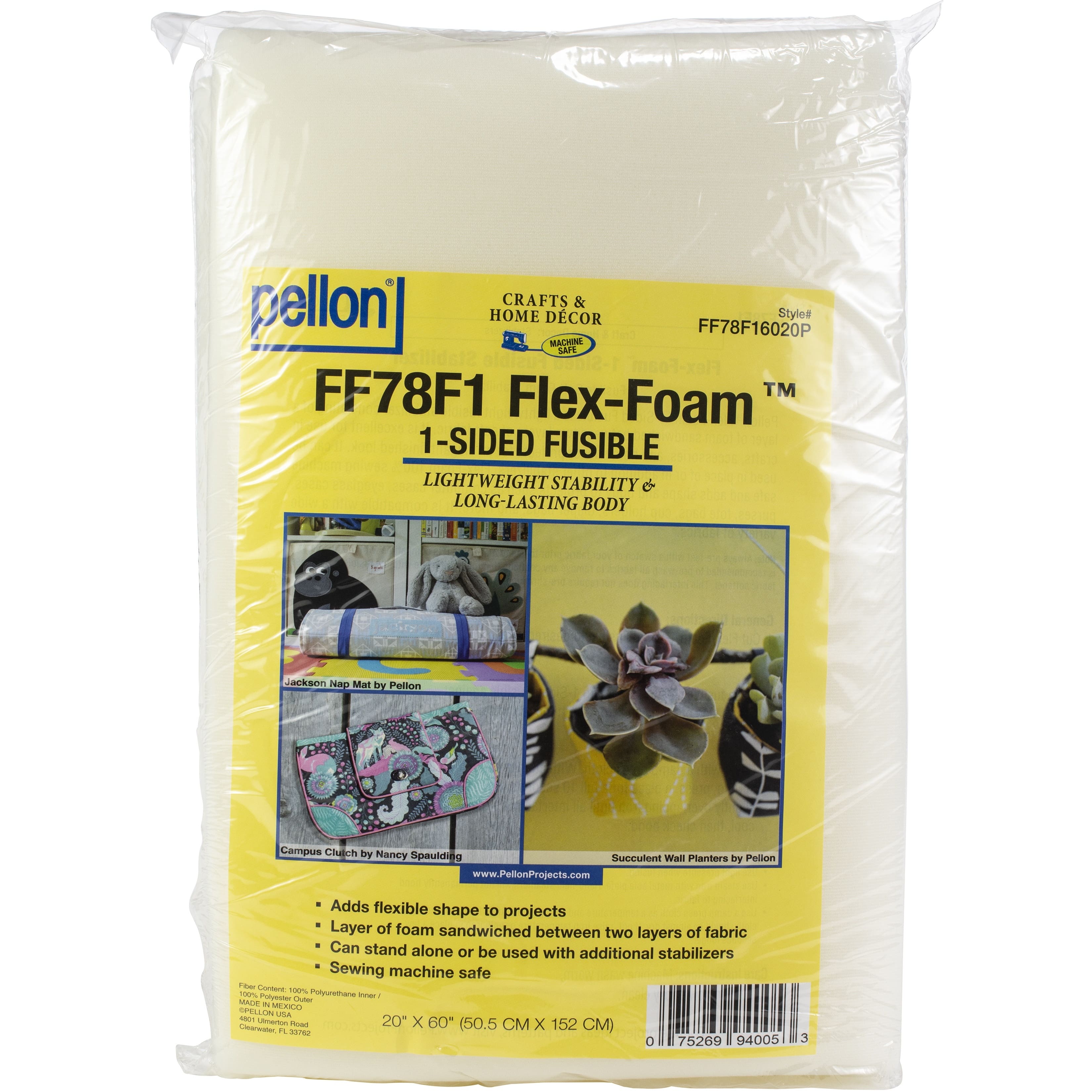 Pellon® Flex-Foam™ Fusible Stabilizer, 20" x 60"