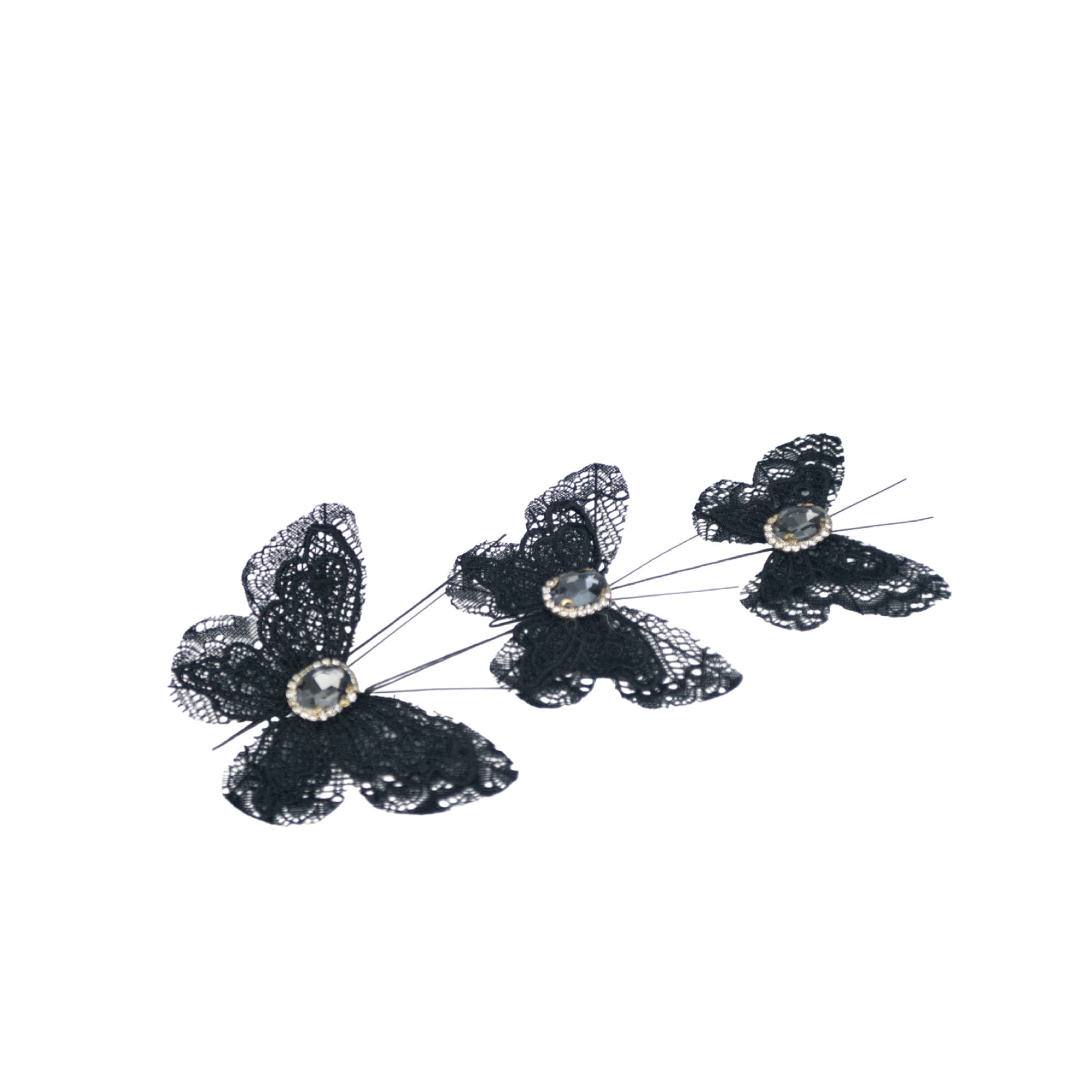 Black Lace & Jewel Butterfly Accents, 3ct. by Ashland®