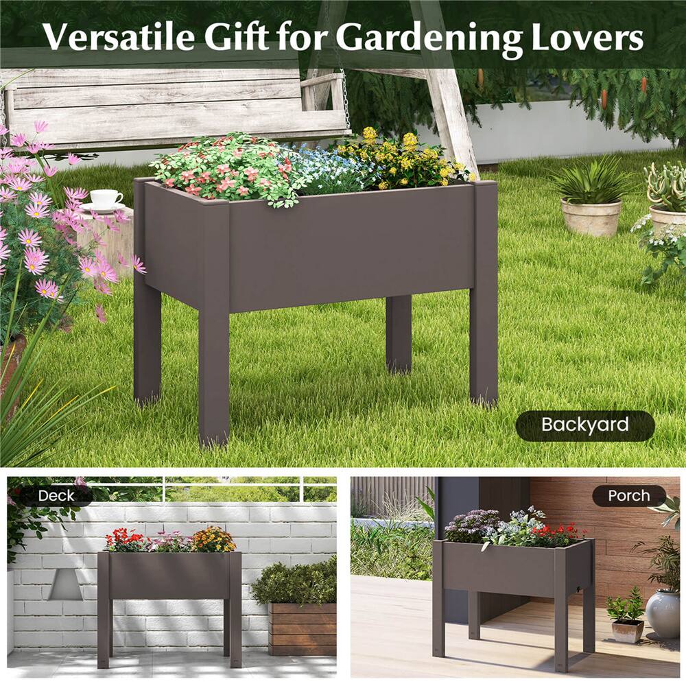 Costway 14gal. Raised Garden Bed with Water Level Indicator & Drainage Hole