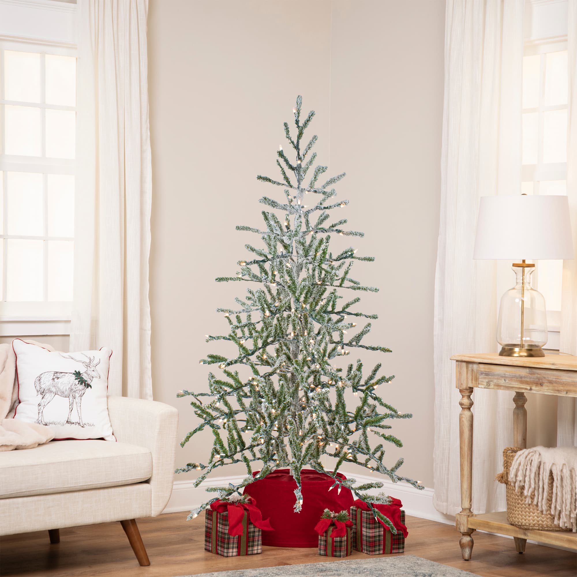 5ft. Pre-Lit Alpine Twig Artificial Christmas Tree, Warm White Lights