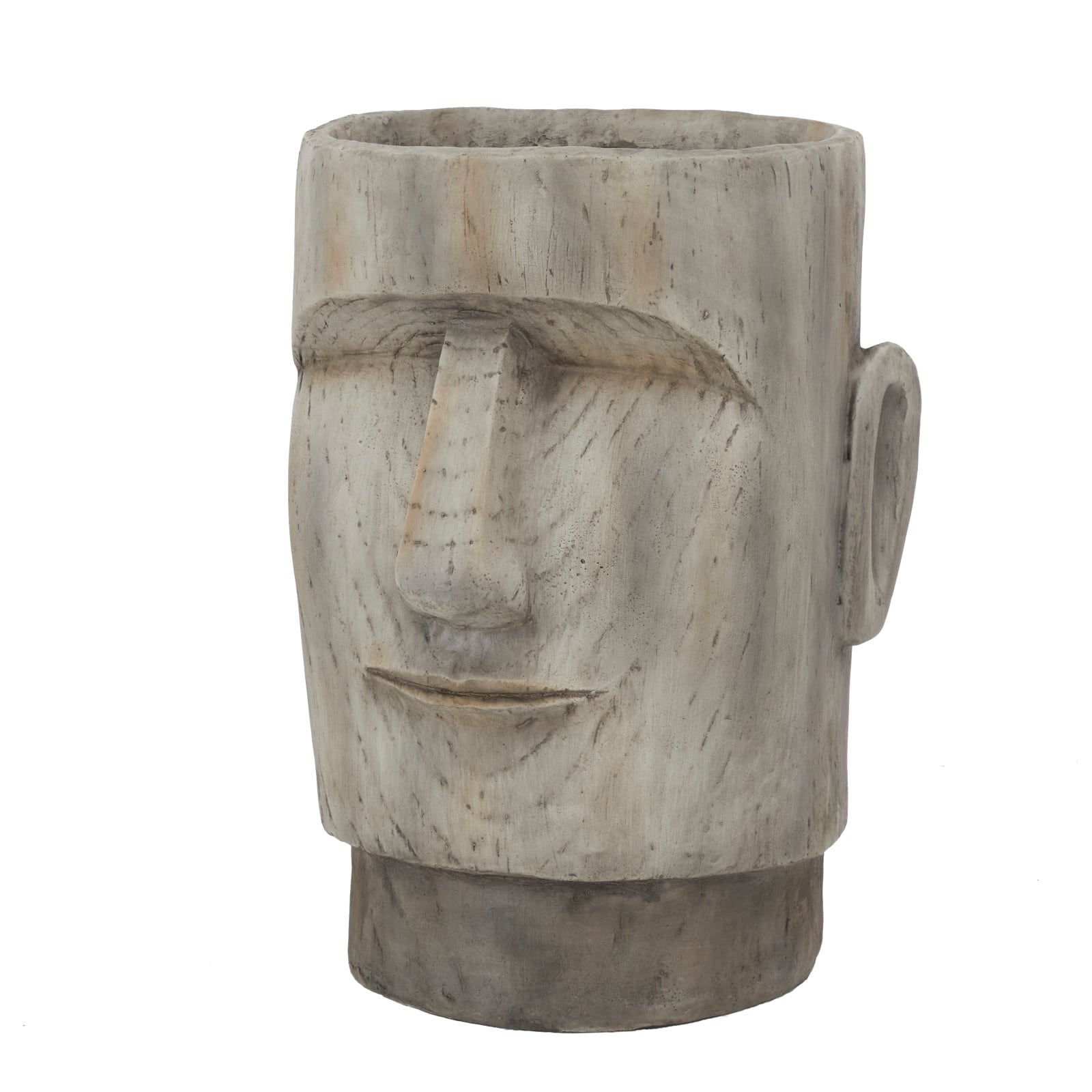 Brown Contemporary Planter, 13" x 14" x 18"