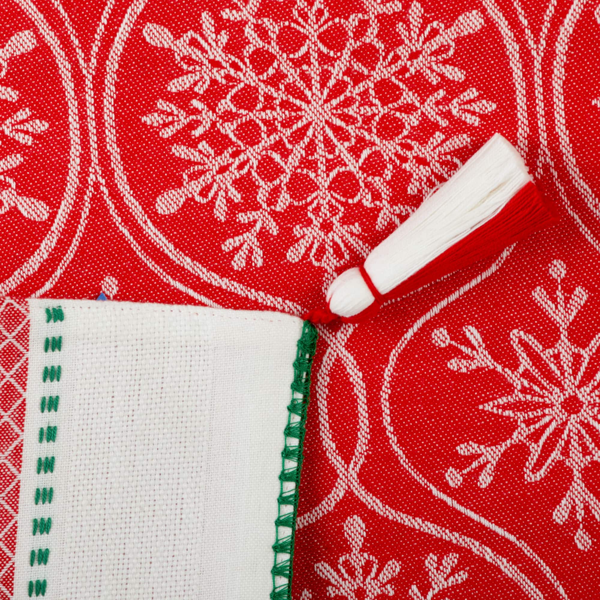 DII® 72'' Joyful Snowflakes Jacquard Reversible Table Runner