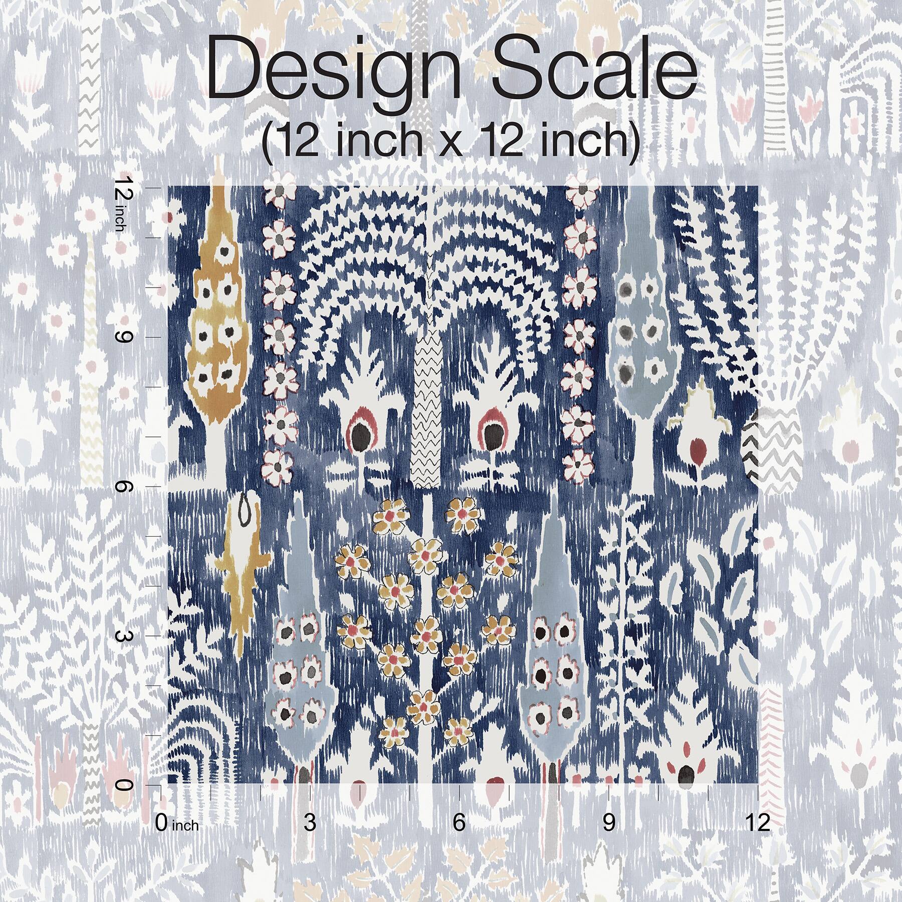 RoomMates Blue Persian Ikat Peel & Stick Wallpaper
