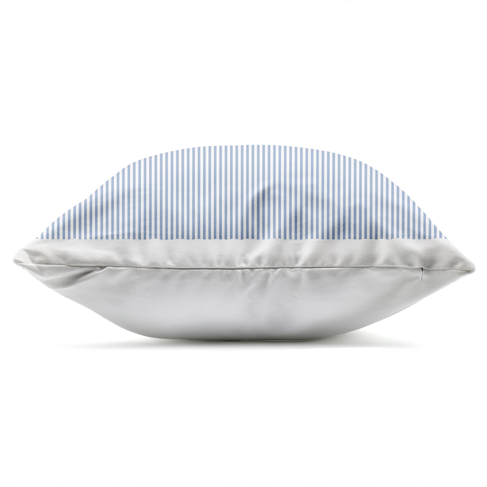 Stupell Industries 18" x 18" Blue Striped Beach Phrase Pattern Print Outdoor Throw Pillow