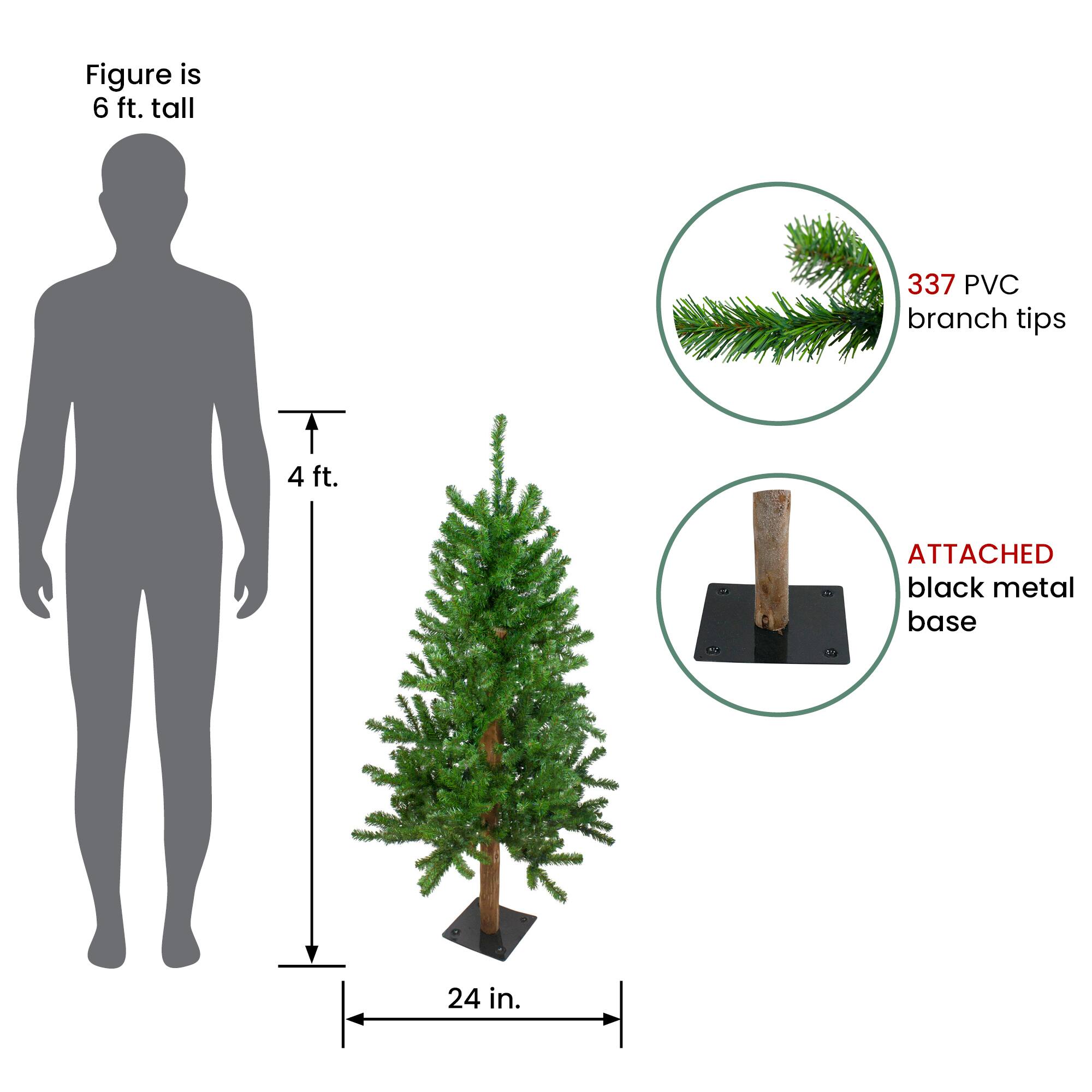4ft Unlit Alpine Artificial Christmas Tree
