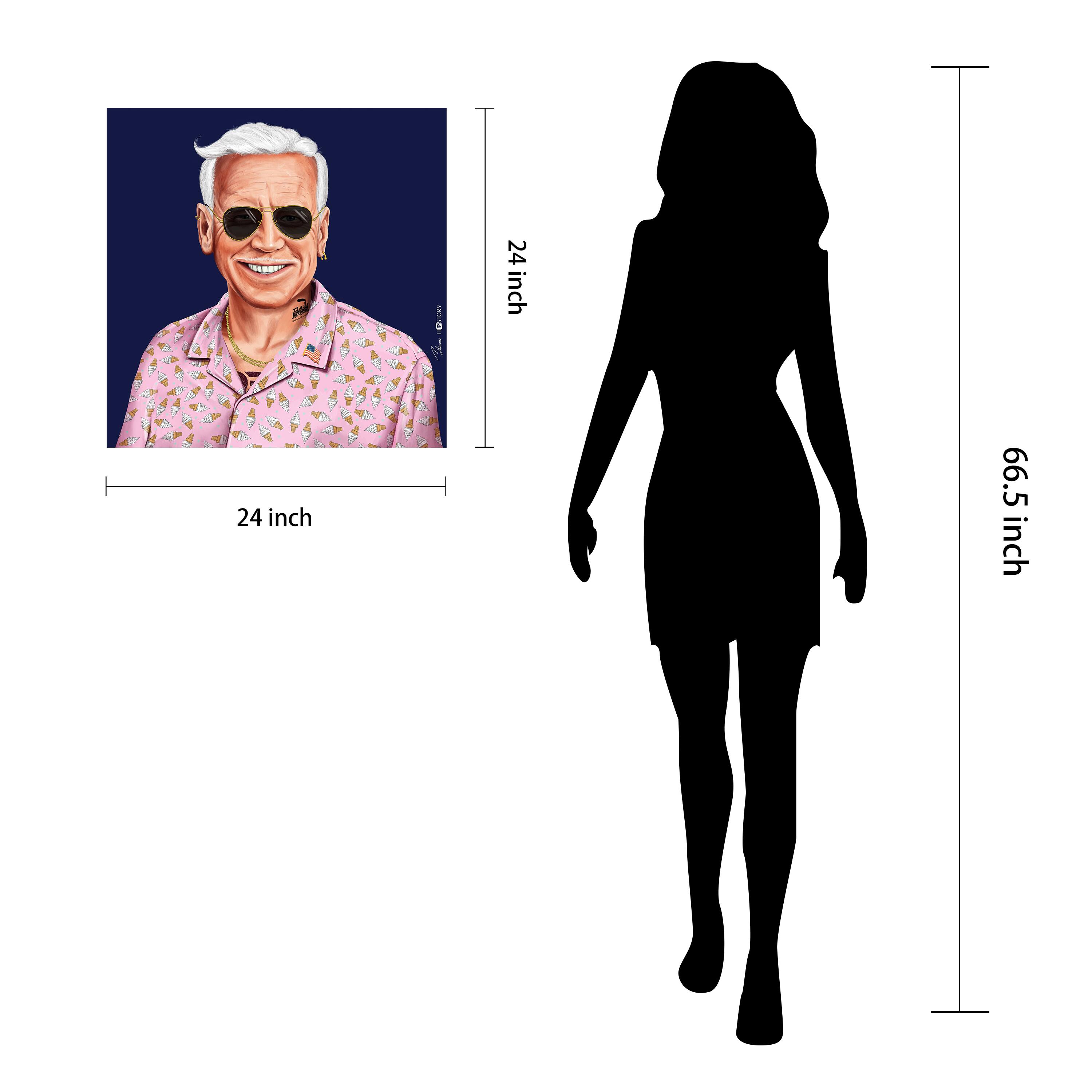 Empire Art Direct Hipstory™ 24" x 24" Hip Joe Biden Frameless Free Floating Printed Tempered Glass Wall Art