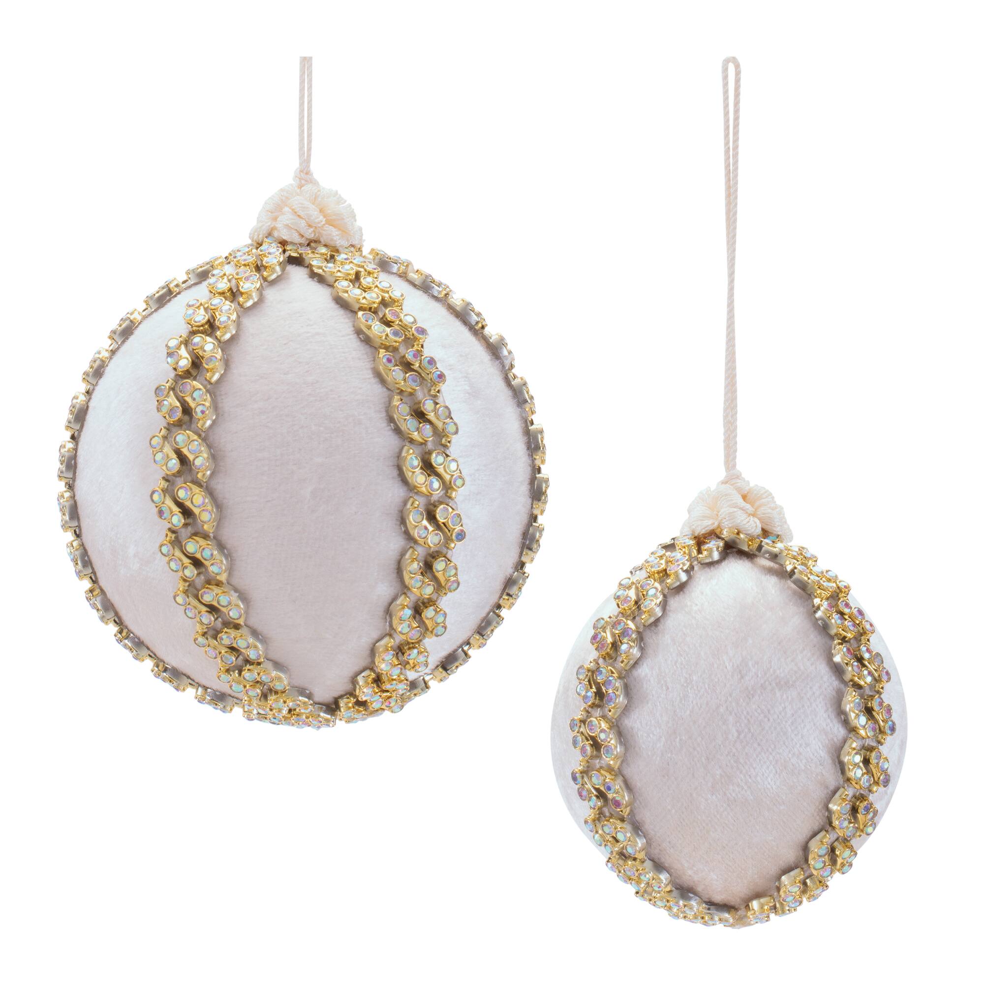 Melrose Glitter Ball Ornaments Set