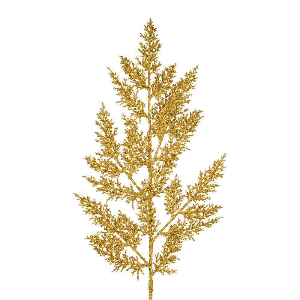 Vickerman 28" Gold Onoclea Glitter Wild Huck Artificial Christmas Sprays, 6ct.