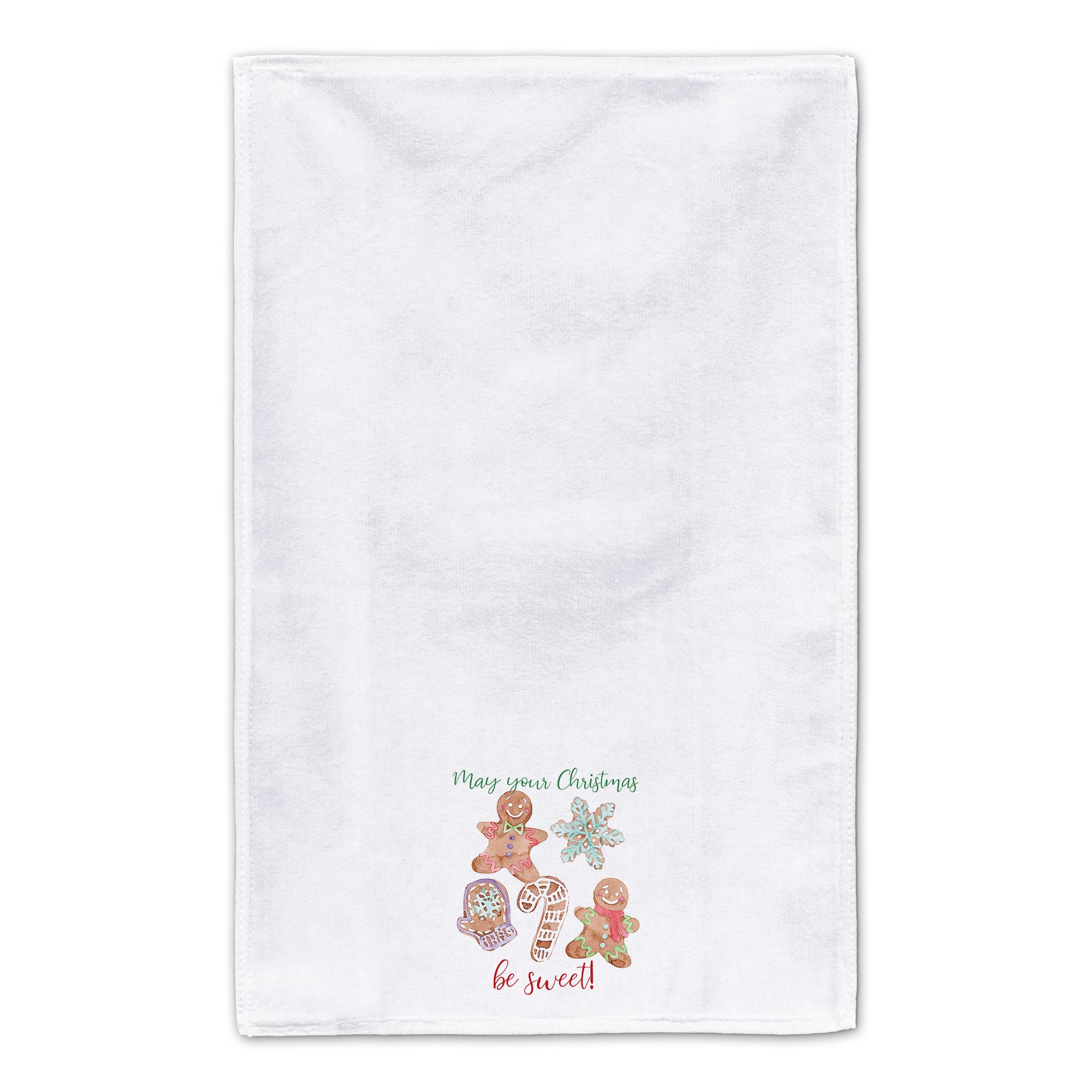 Sweet Christmas Watercolor Cookies Tea Towel Set