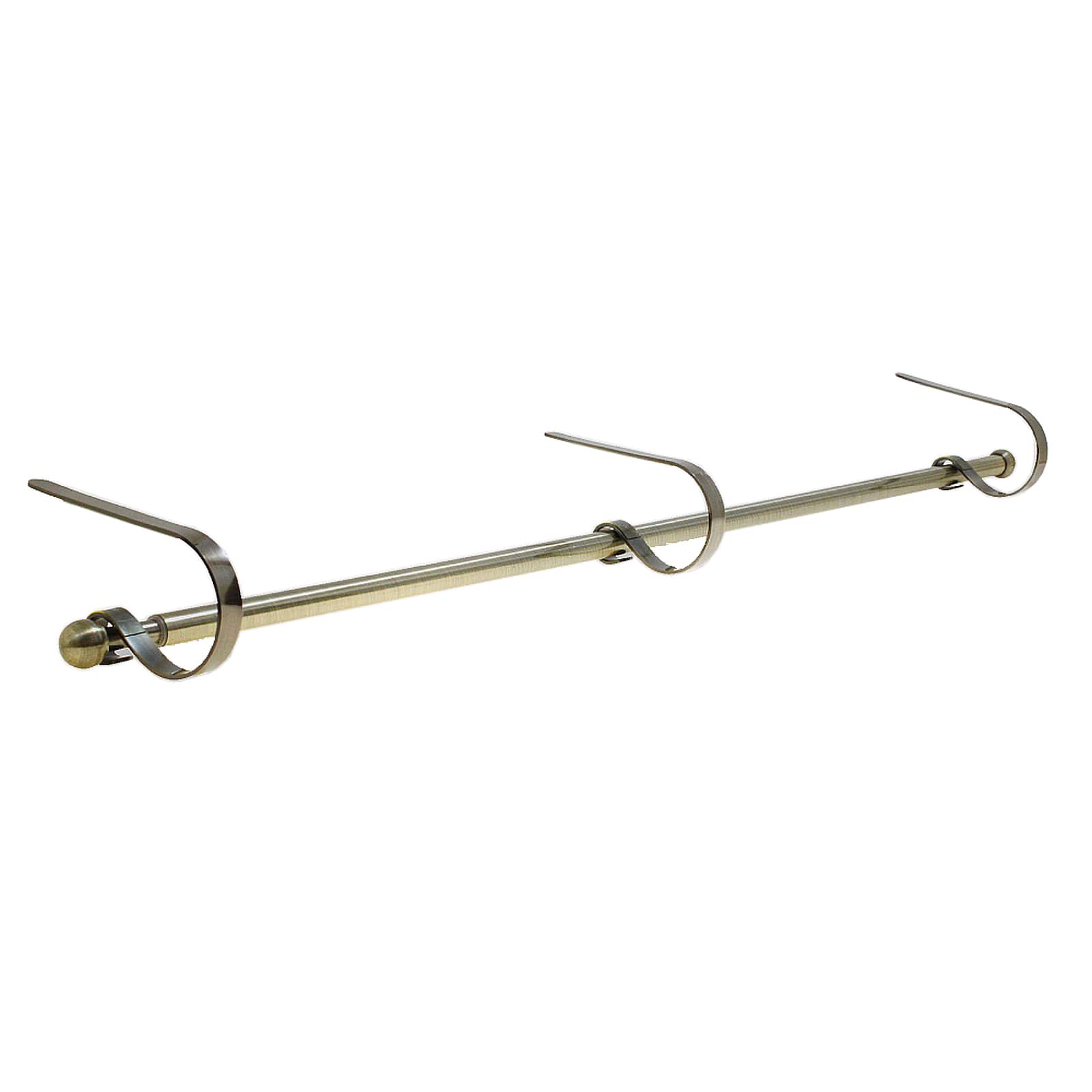 Original MantleClip® Antique Brass Stocking Rod