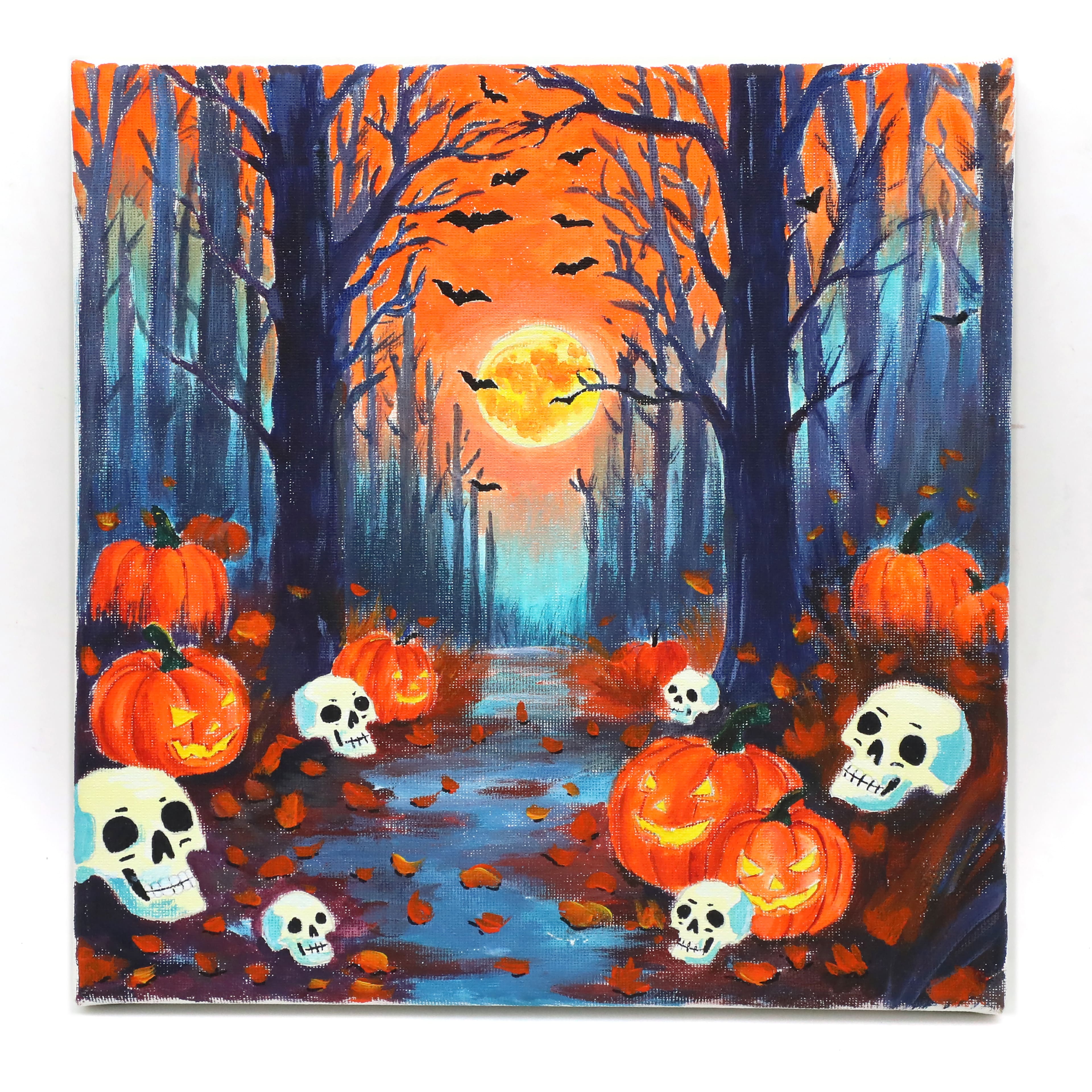 11" x 11" Pumpkin Treescape Canvas Painting Kit by Craft Smart®