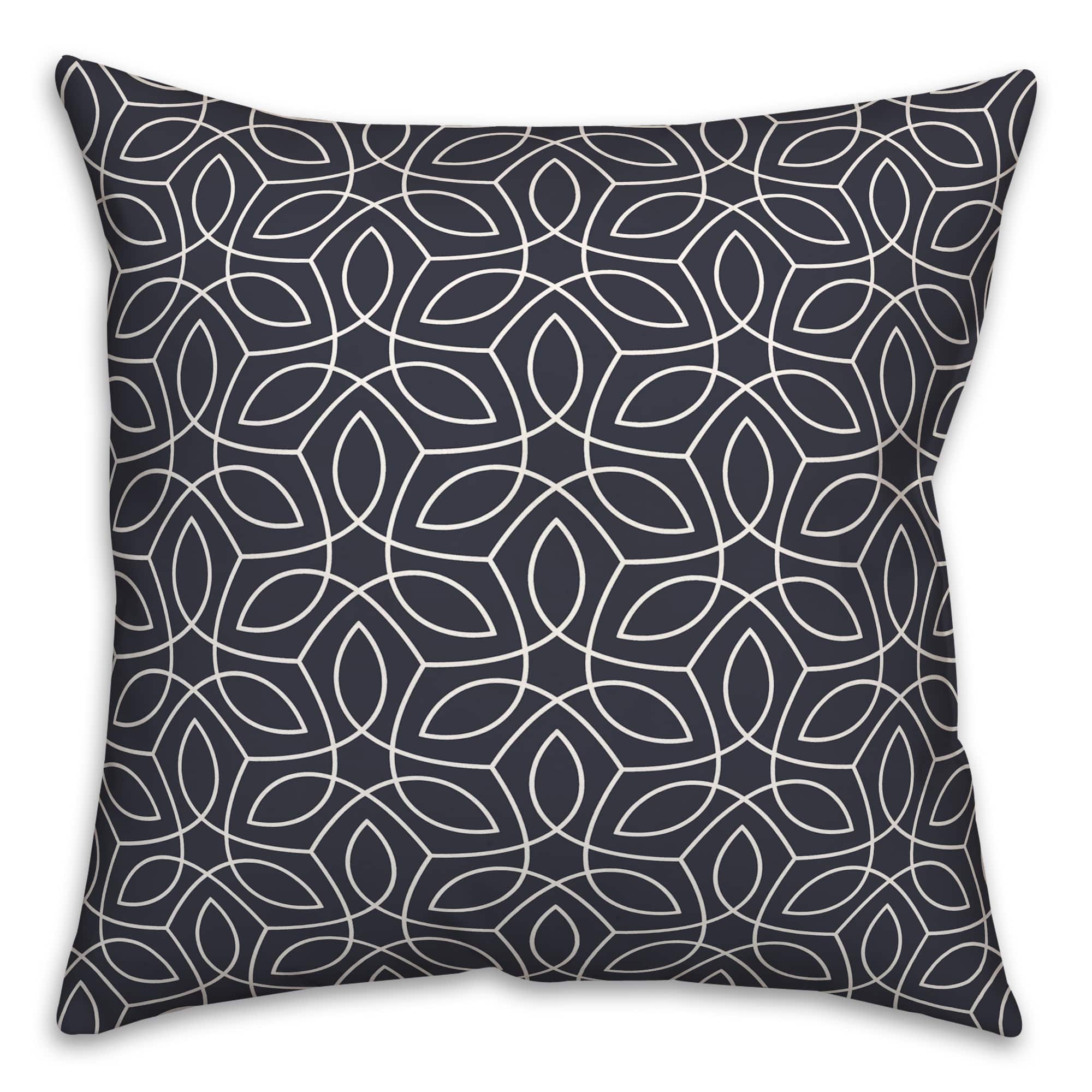 18" x 18" Leaf Swirls Indoor/Outdoor Throw Pillow
