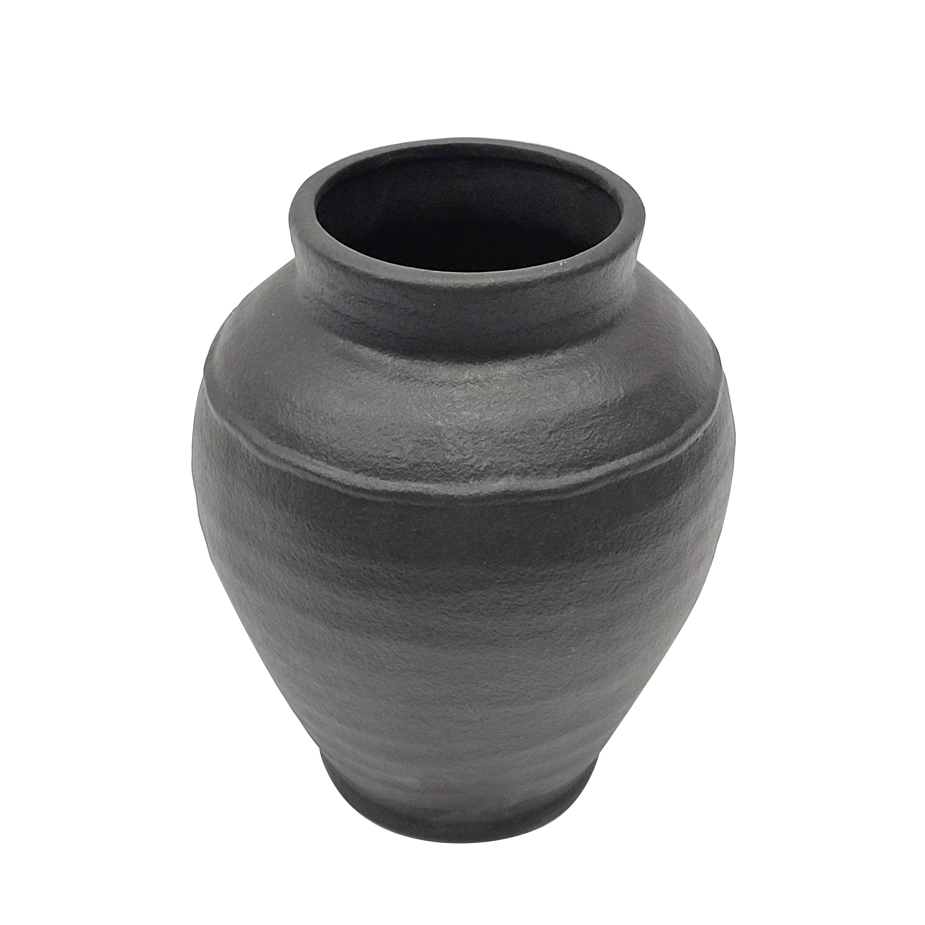 8.5" Black Ceramic Pot by Ashland®