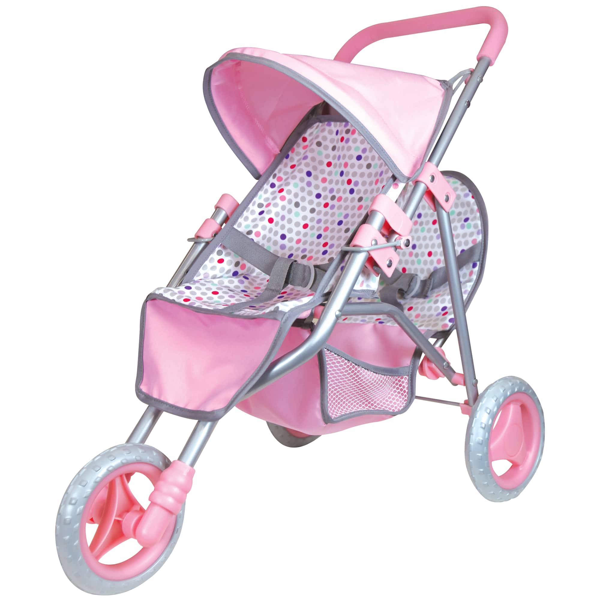 Lissi Dolls 11" Twin Baby Dolls With Twin Jogger Stroller
