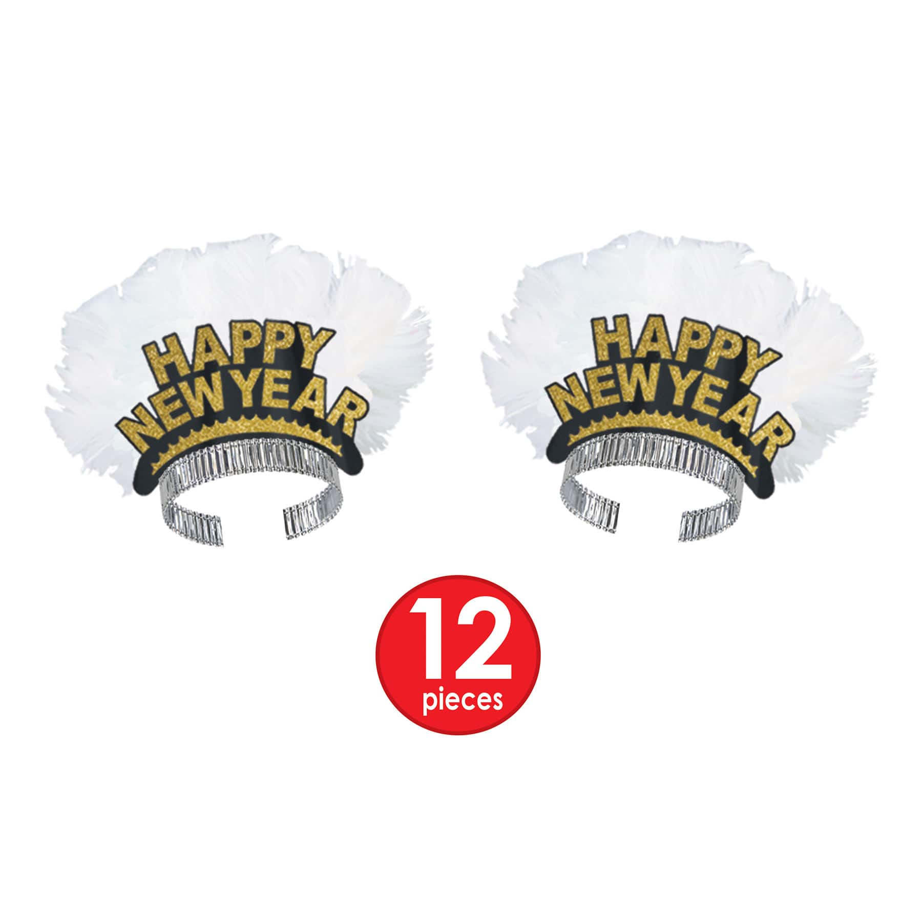 Beistle Gold, Black & White New Year Rush Party Favor Kit for 25