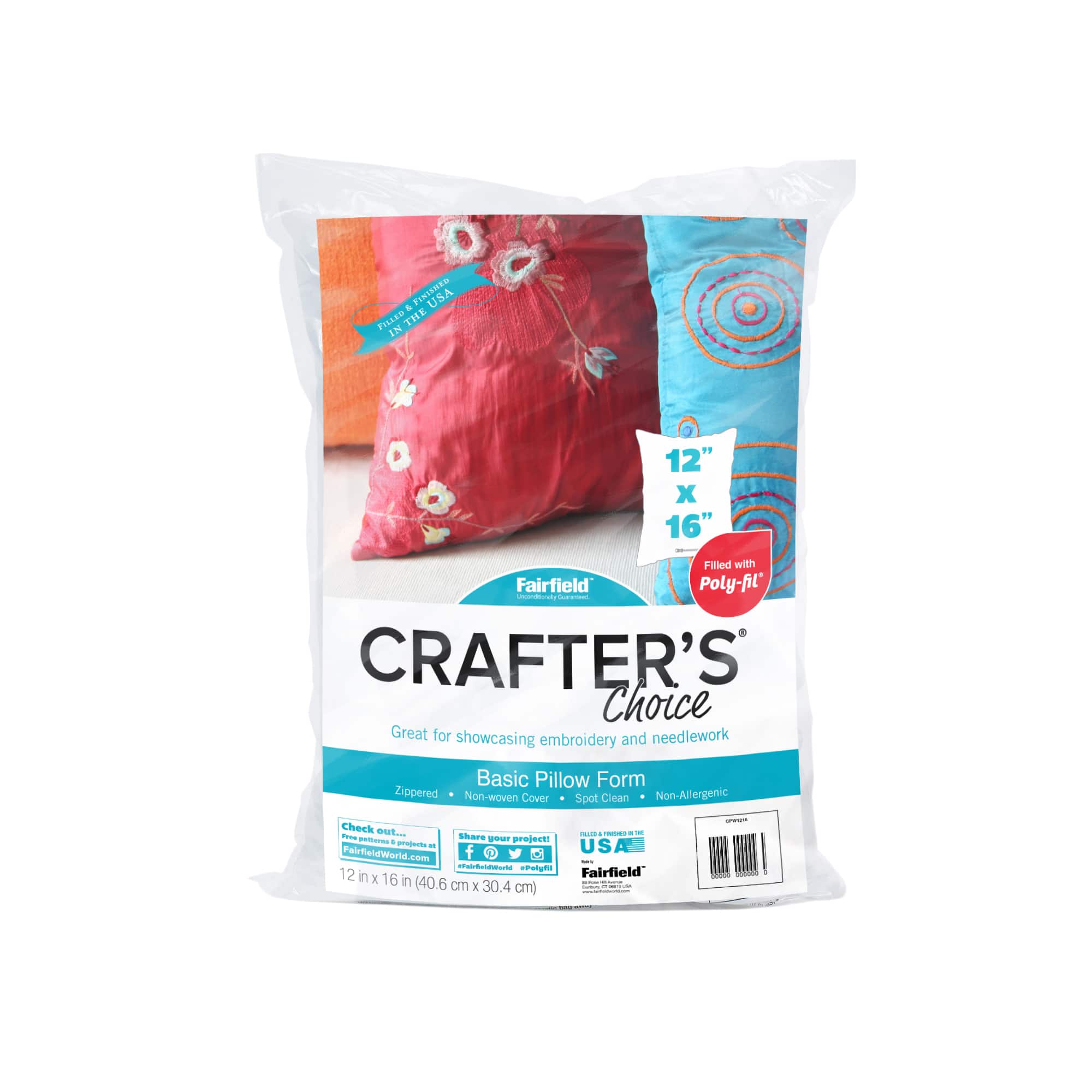 Crafter's Choice® Basic Pillow Form, 12" x 16" By Fairfield | Michaels®