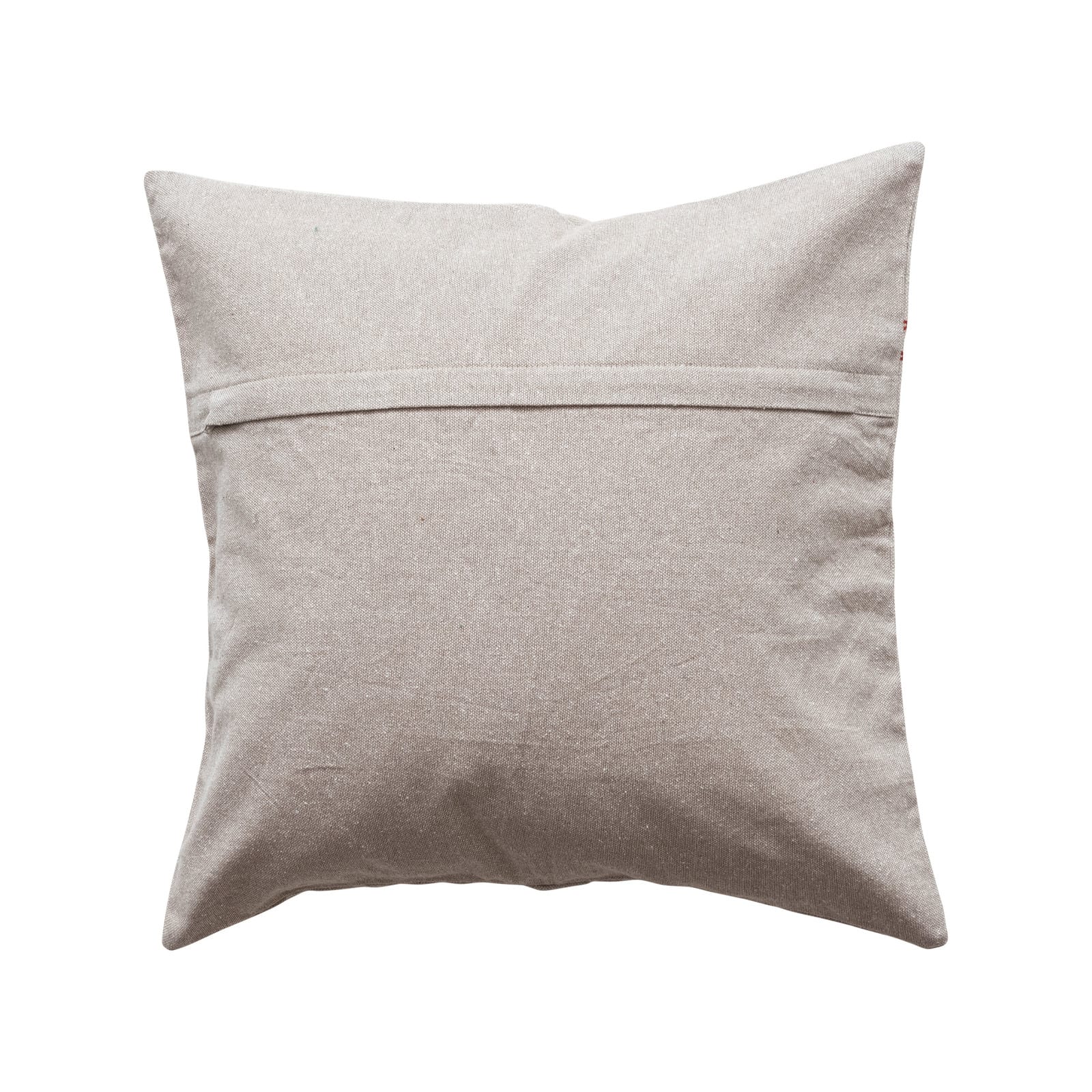 Hello Honey® 18" Embroidered Tree & Snowflakes with Reindeer Linen Throw Pillow