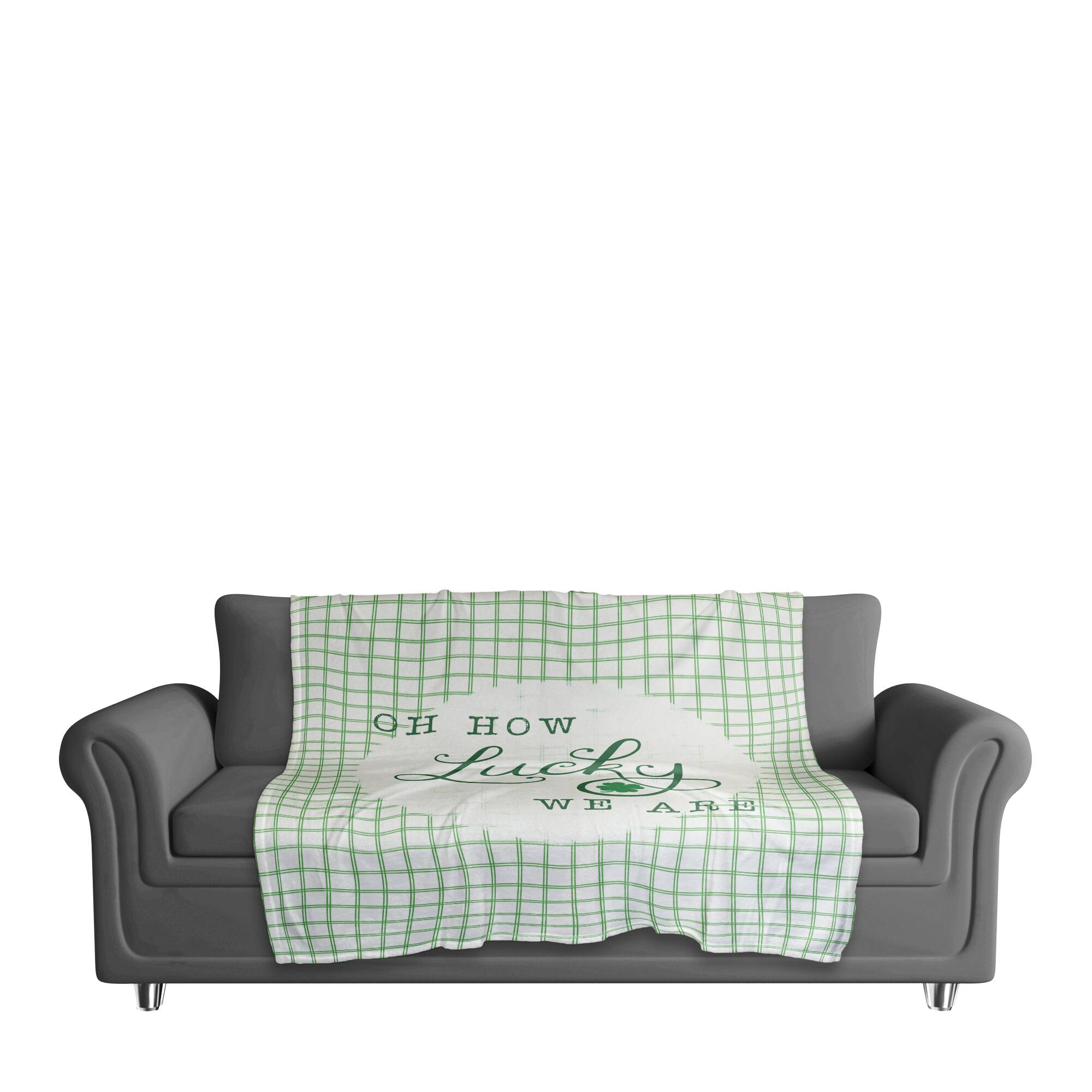 Oh How Lucky Coral Fleece Blanket