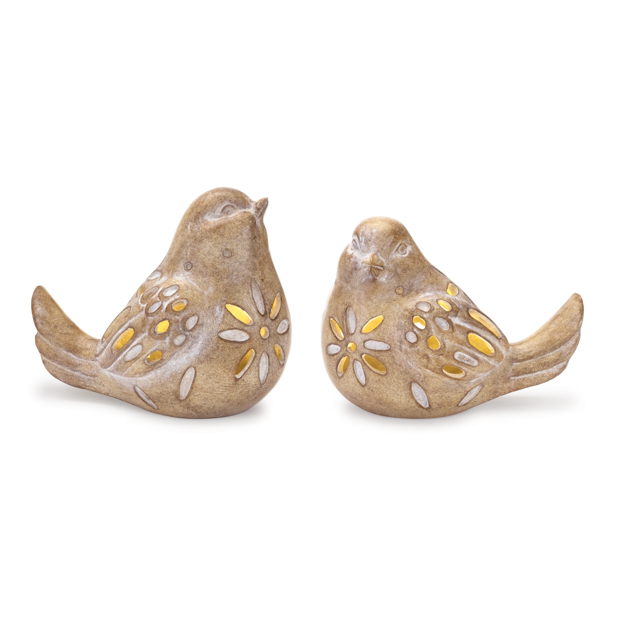 LED Bird Figurines Set