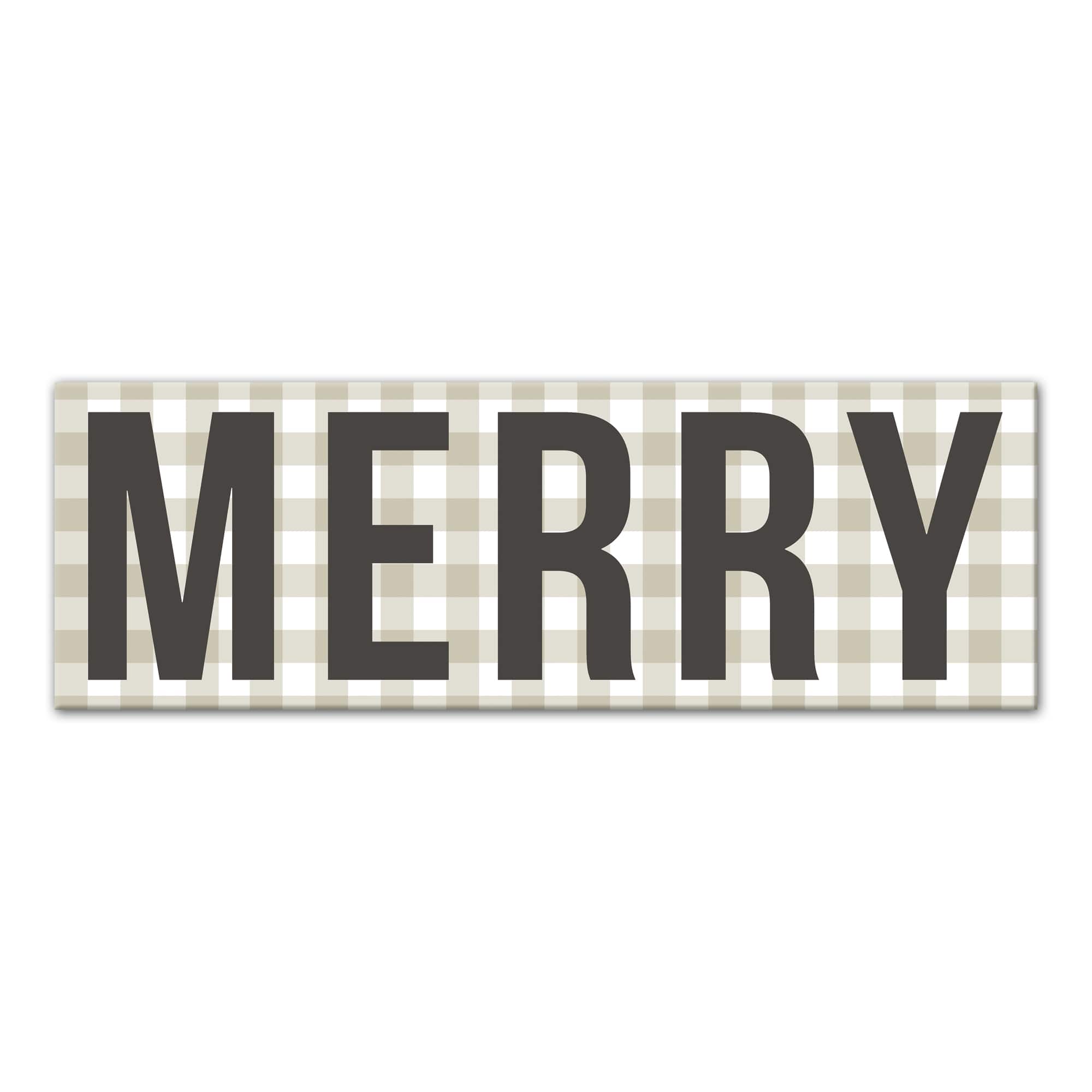 Plaid Merry Canvas Wall Art