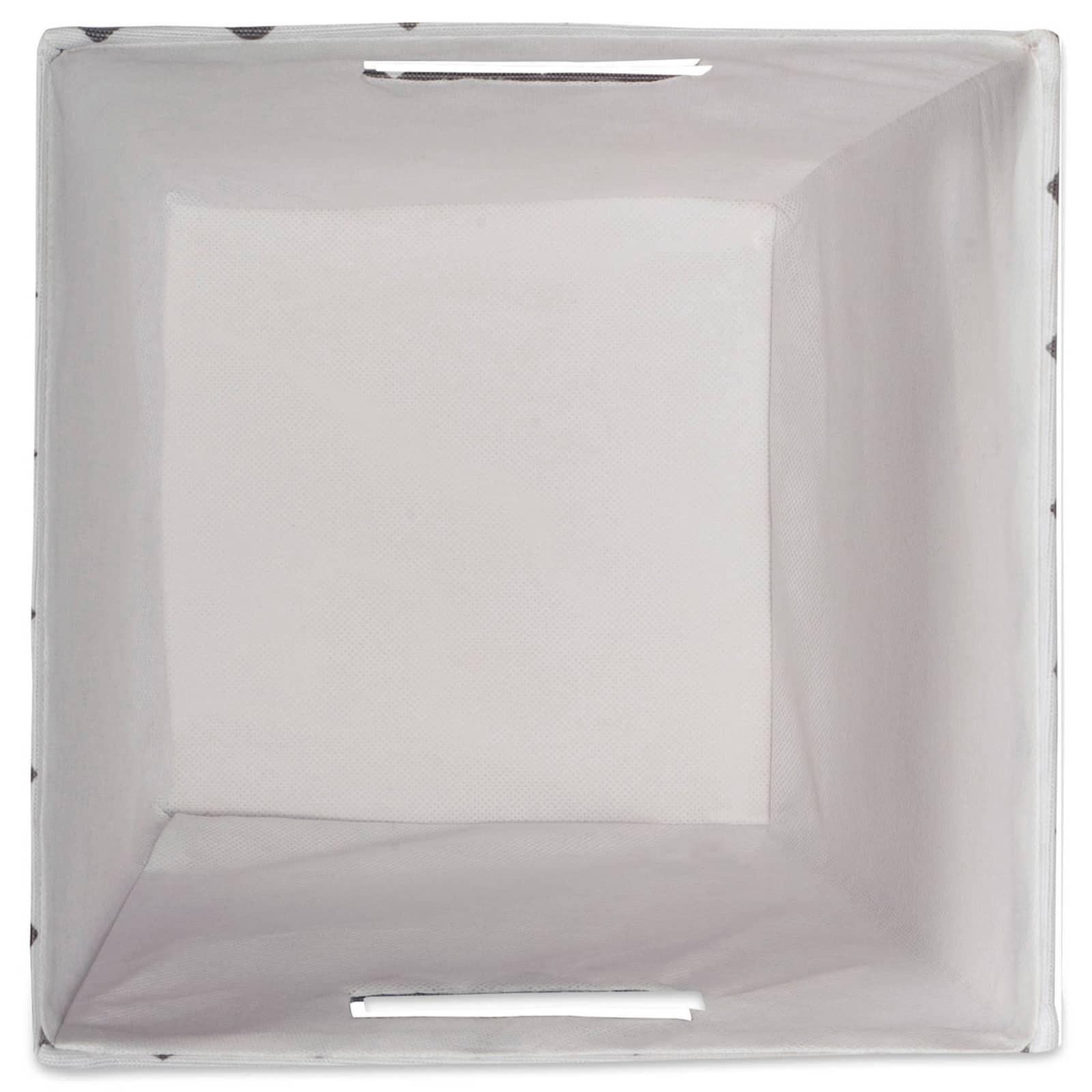 Gray Polyester Chevron Trapezoid Bin Set
