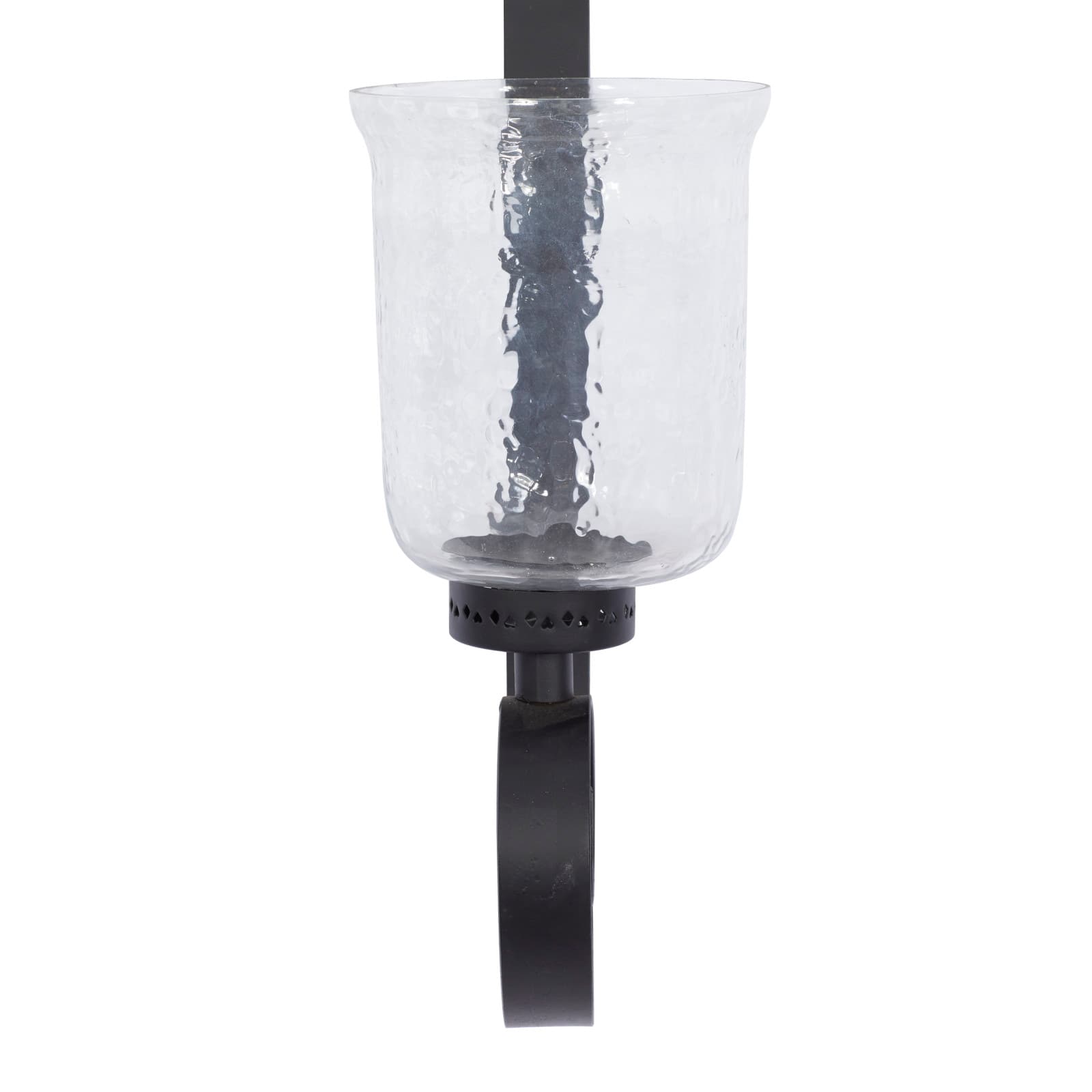 Black Iron Traditional Candle Wall Sconce, 31" x 9" x 7"