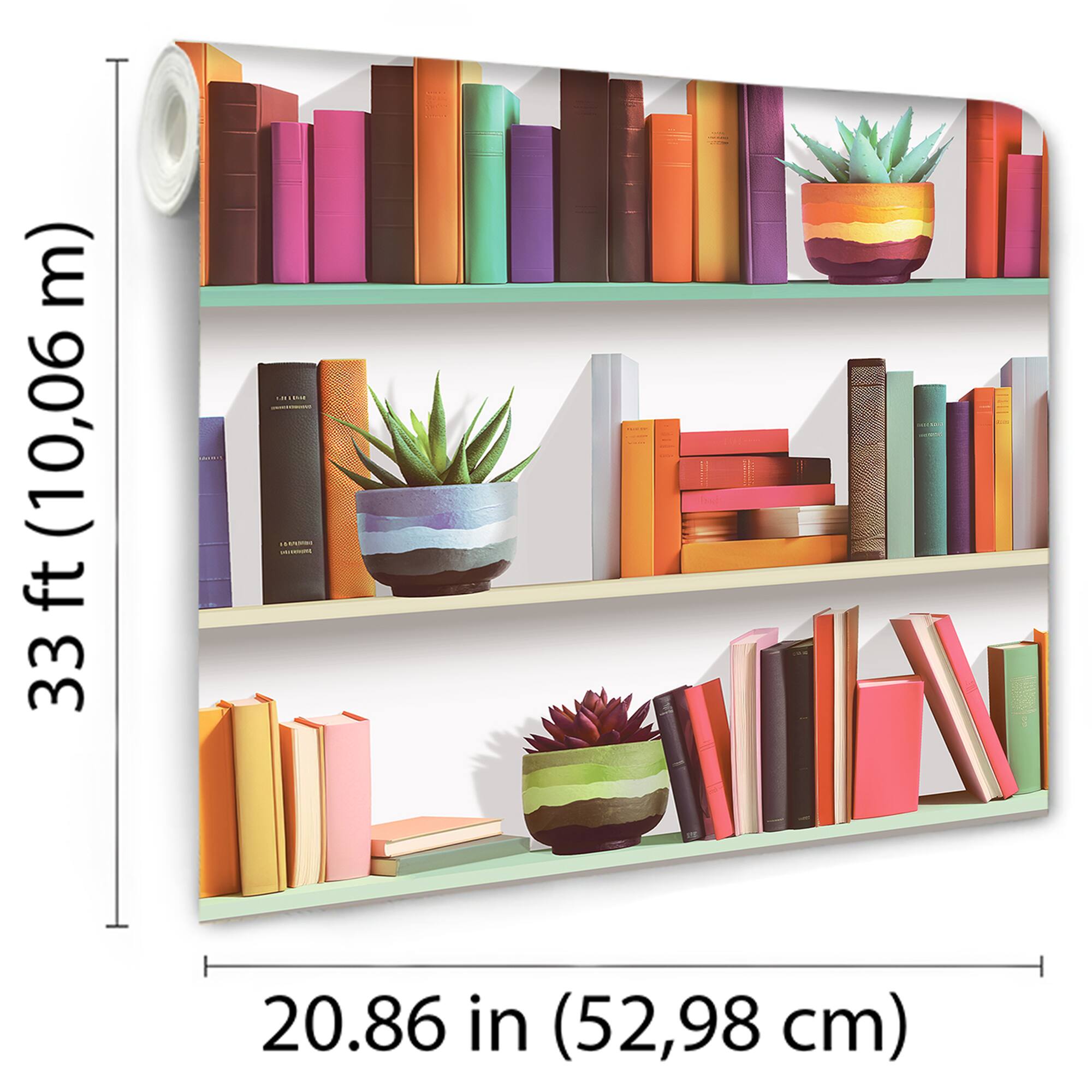 Designs Direct Modern Bookshelf Wallpaper