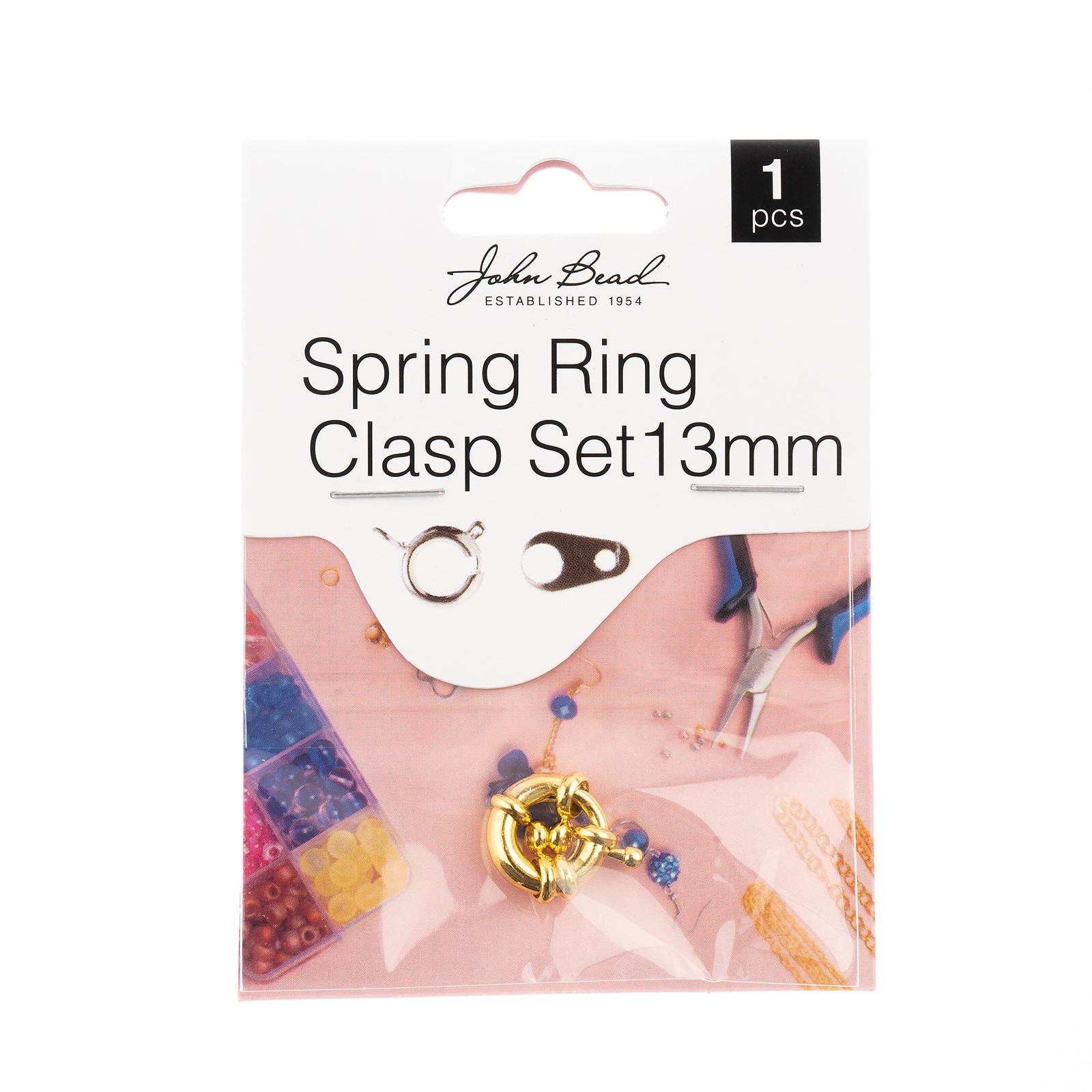 John Bead Must Have Findings 13mm Spring Ring Set