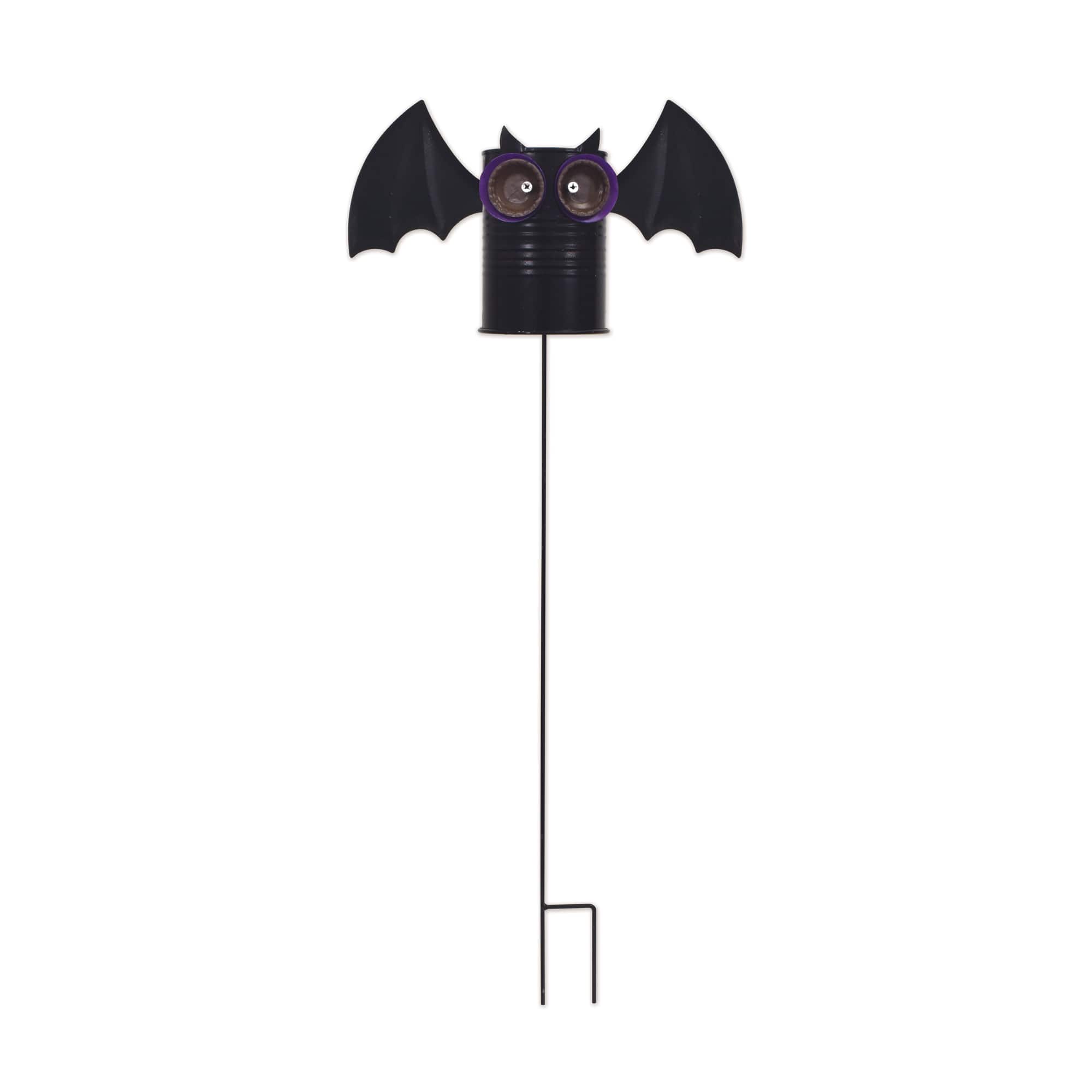 Sunset Vista Designs® 23.75" Whimsical Peepers Bat-Can Mini Garden Stake