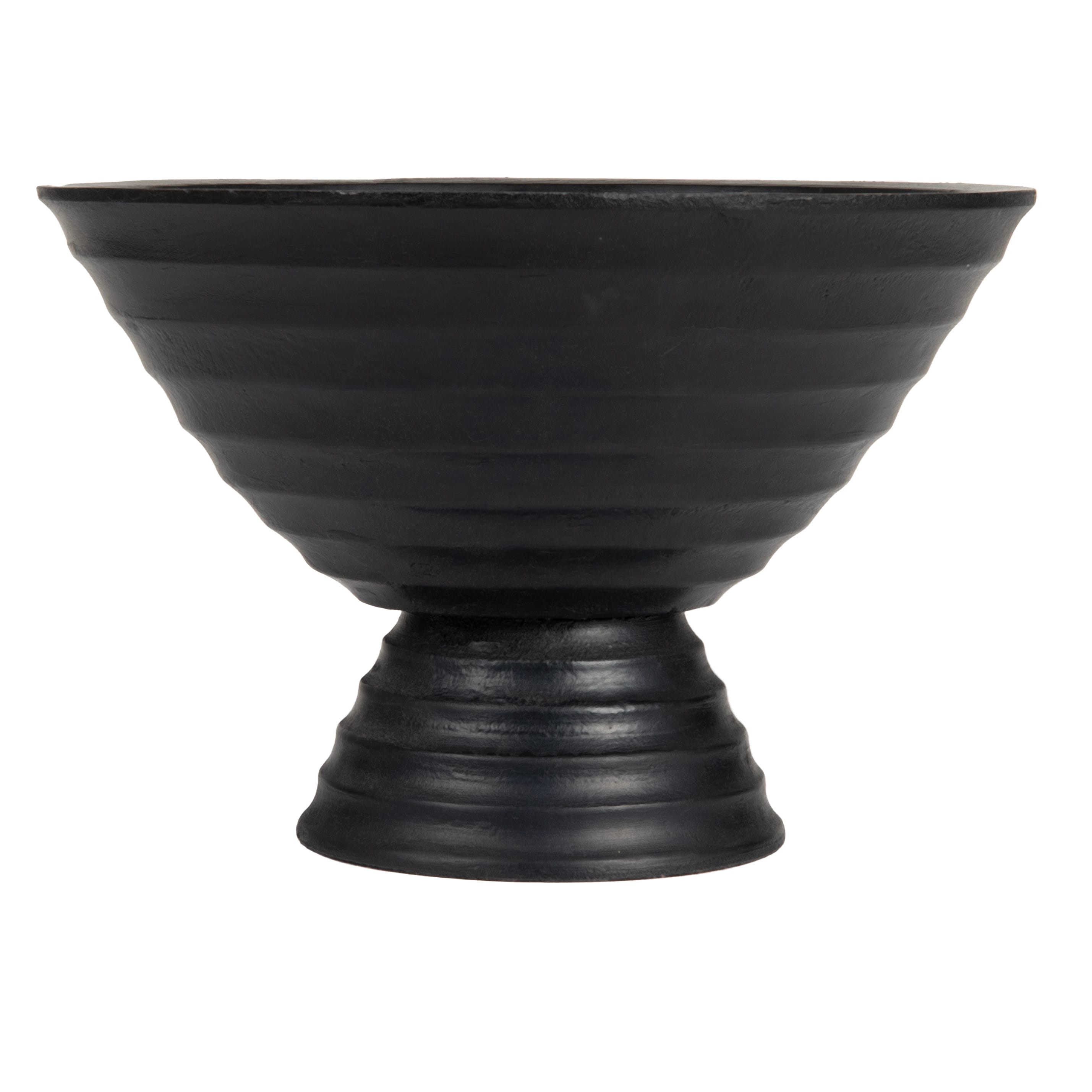 Hello Honey® 9.75" Ridged Mango Wood Footed Bowl