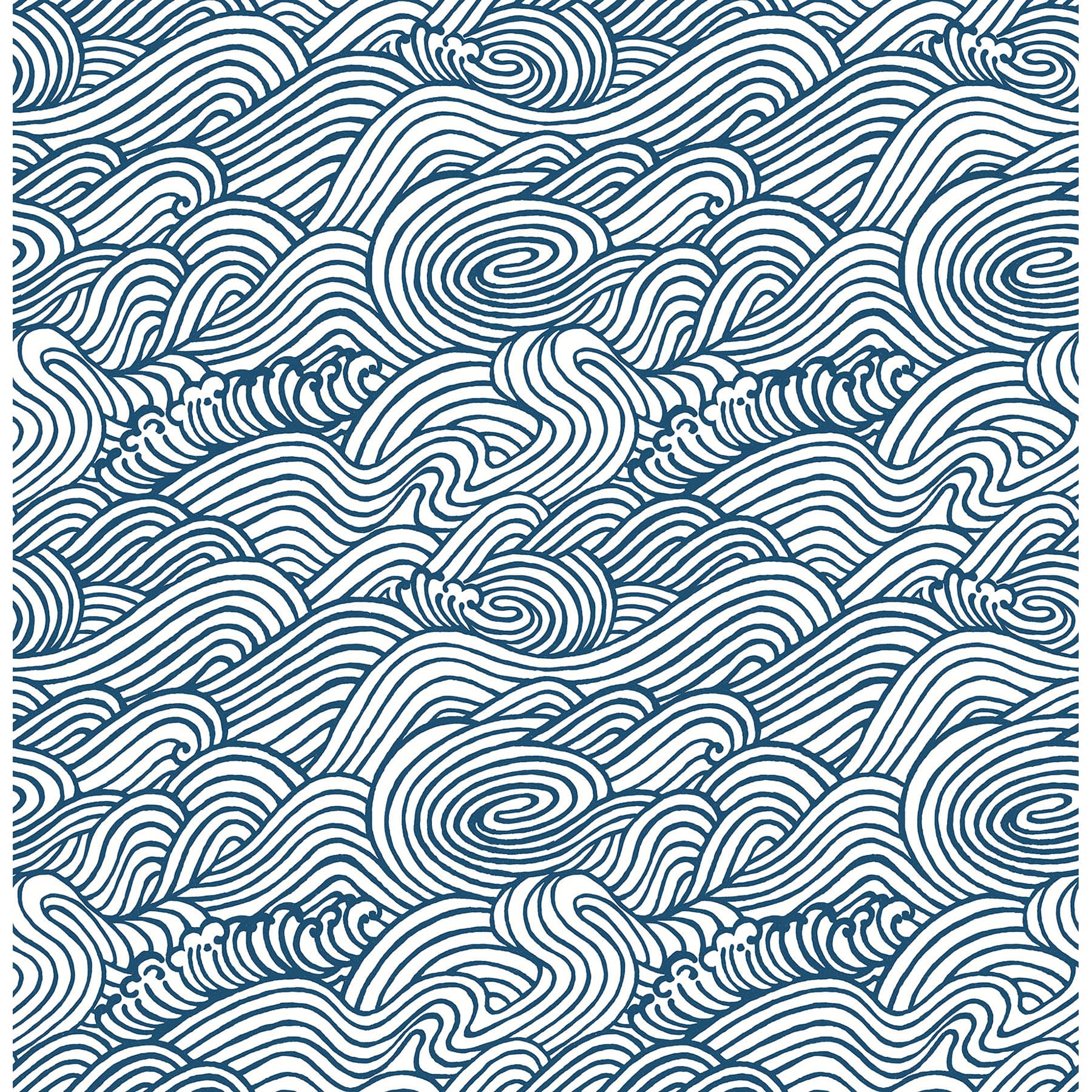 NuWallpaper Navy Saybrook Peel & Stick Wallpaper