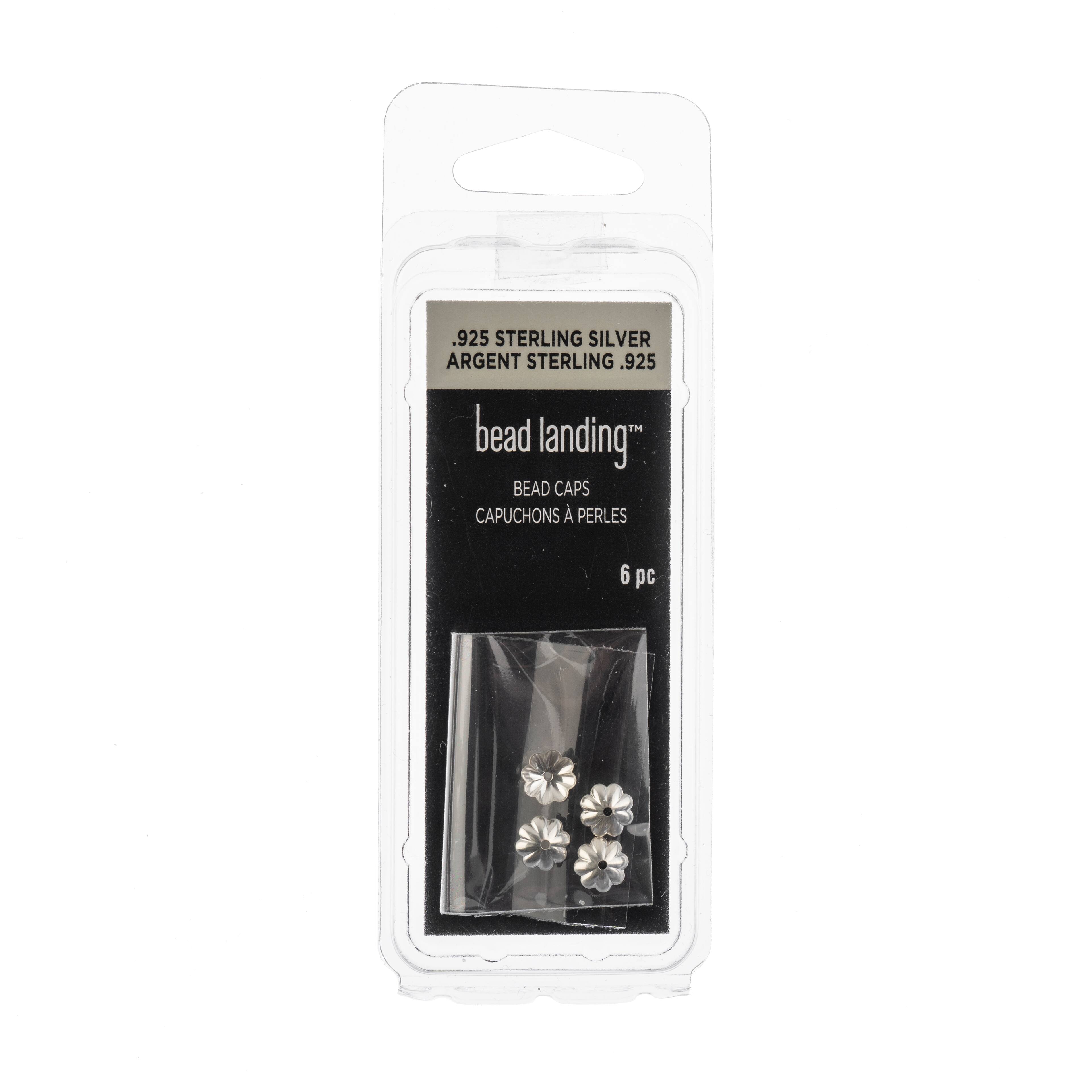 6mm Sterling Silver Flower Beadcap Findings, 6ct. by Bead Landing™