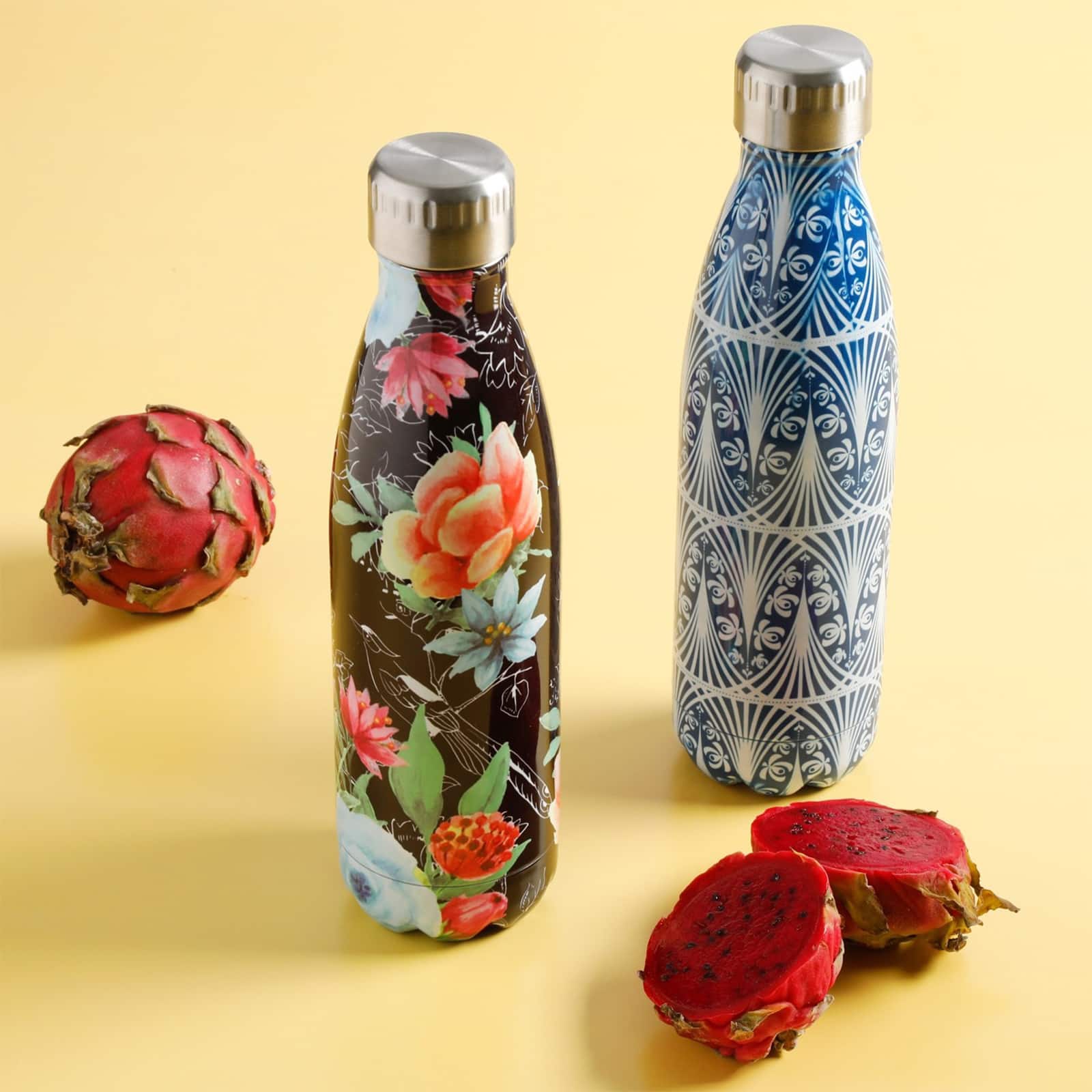 Gibson Home 16oz. Floral Garden Thermal Bottle Set