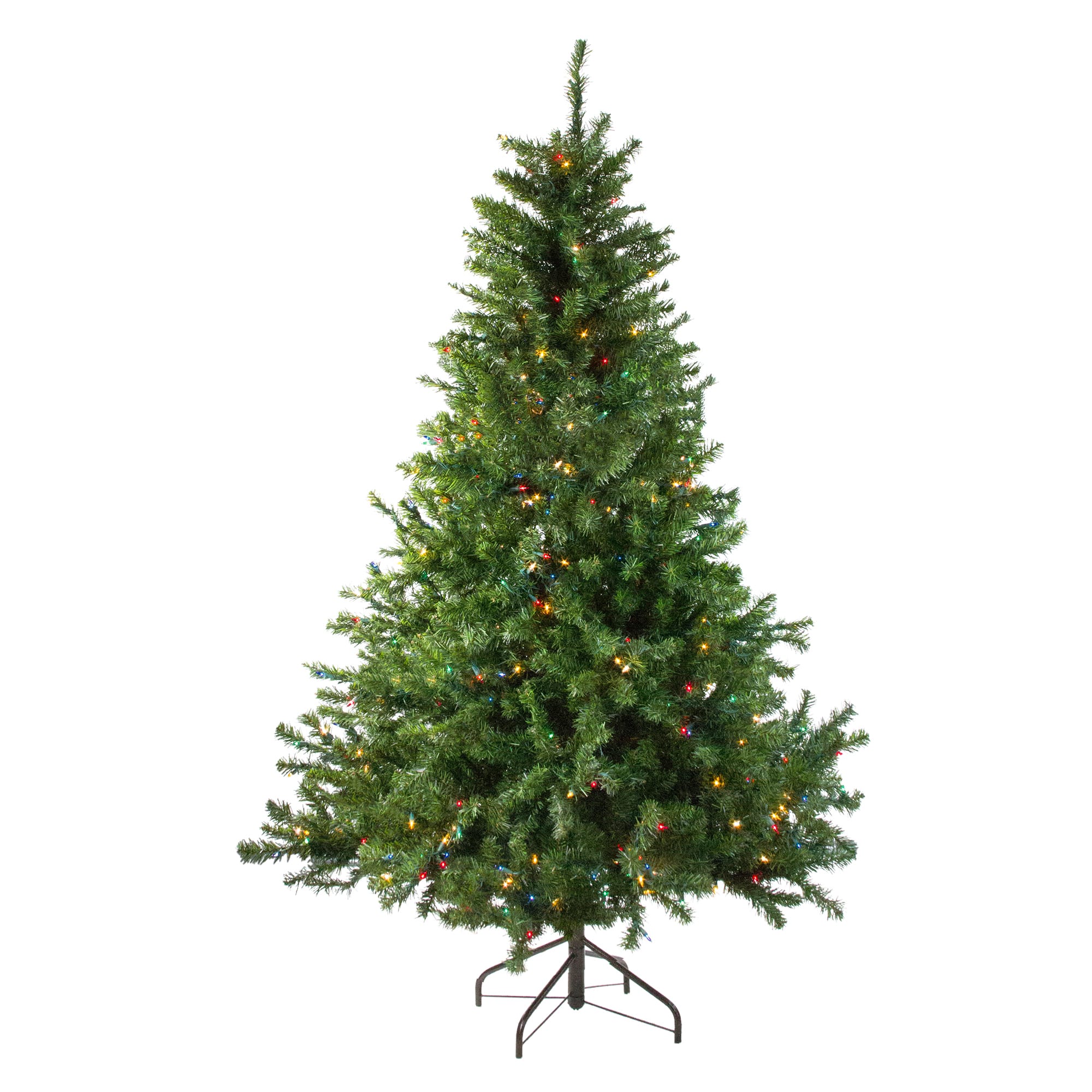Northlight 10ft. Pre-Lit Medium Canadian Pine Artificial Christmas Tree, Multicolor Lights