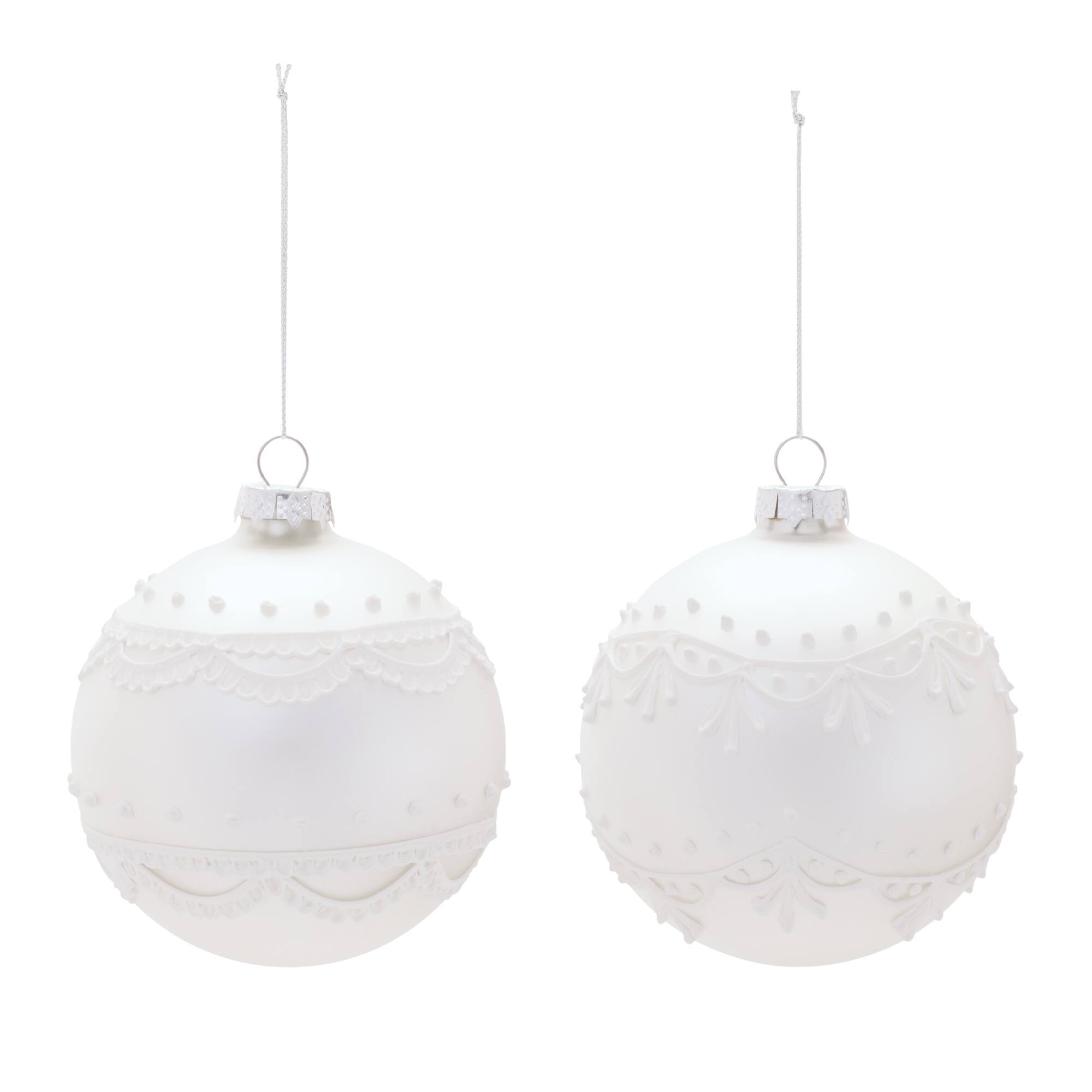 Melrose 4.75" Round Glass Ornaments, 6ct.