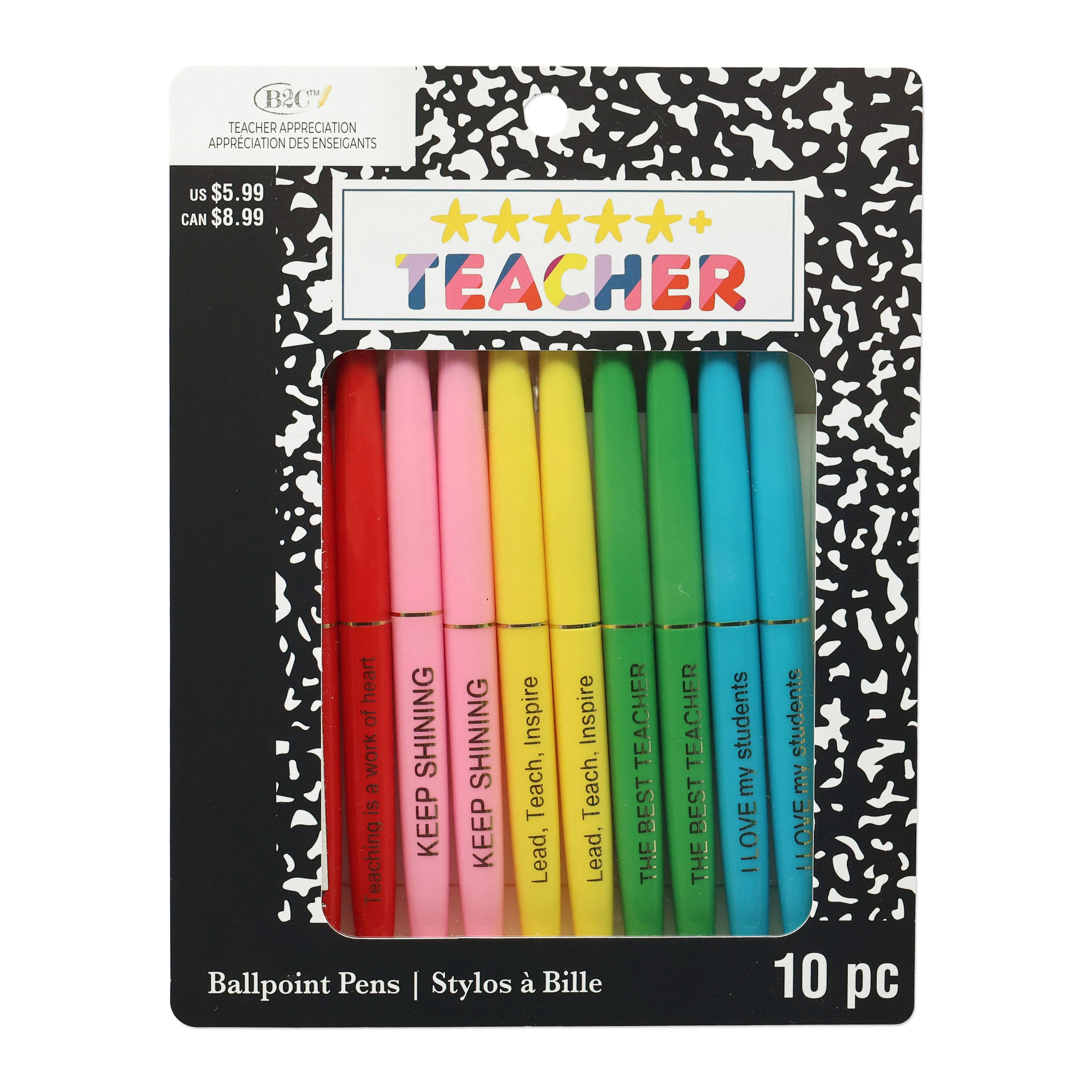 Teacher Appreciation Ballpoint Pens, 10ct. by B2C™