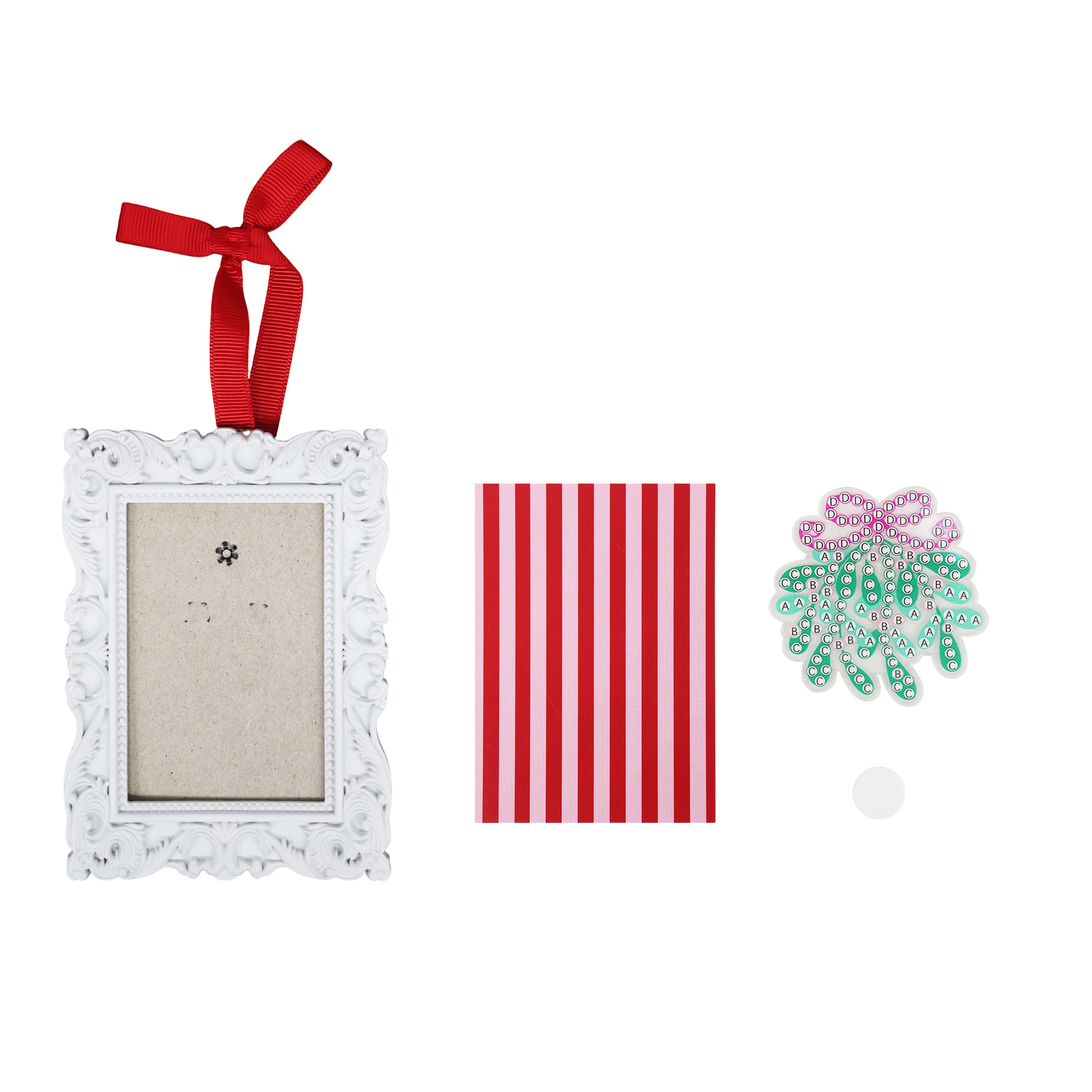 2" x 3" Framed Mistletoe Ornament Diamond Art Kit by Make Market®