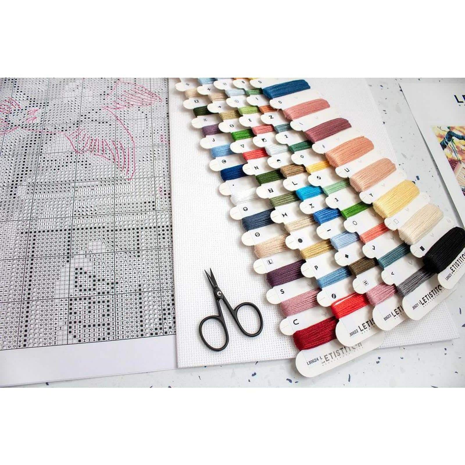 LetiStitch Springtime Songbirds Counted Cross Stitch Kit