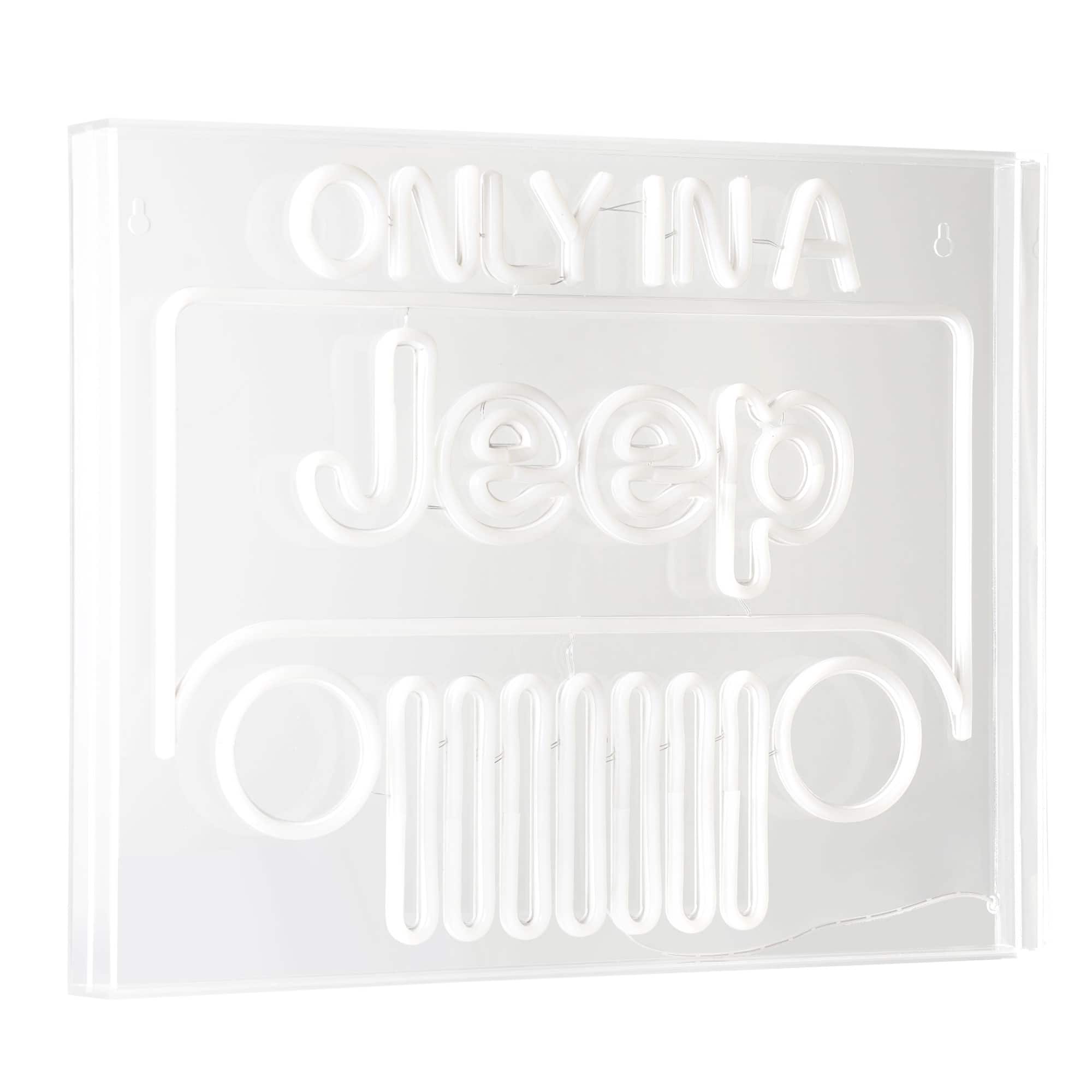 American Art Décor™ 20" Licensed Only In A Jeep Acrylic LED Wall Décor Sign