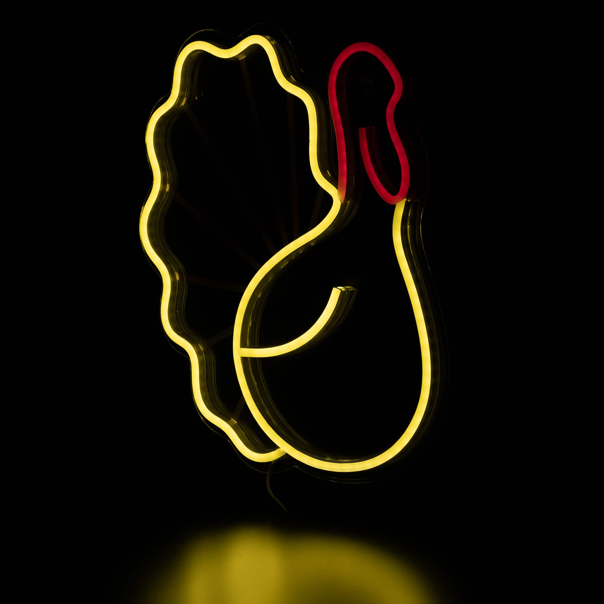15" LED Neon Style Fall Harvest Turkey Window Silhouette