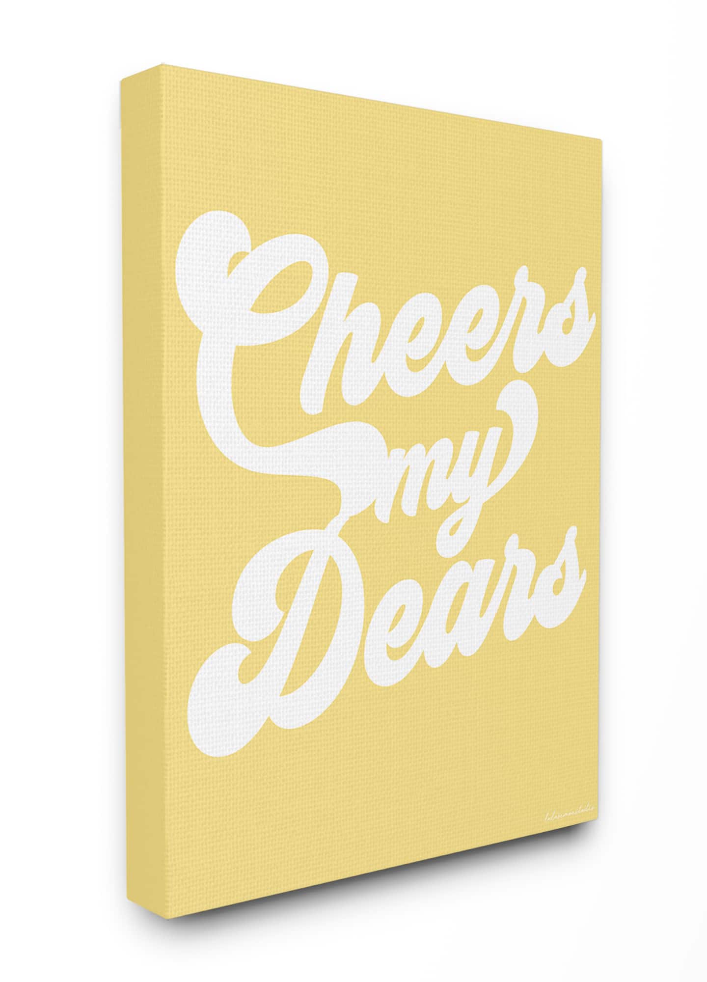 Stupell Industries LulusimonStudio Cheers My Dears Canvas Wall Art
